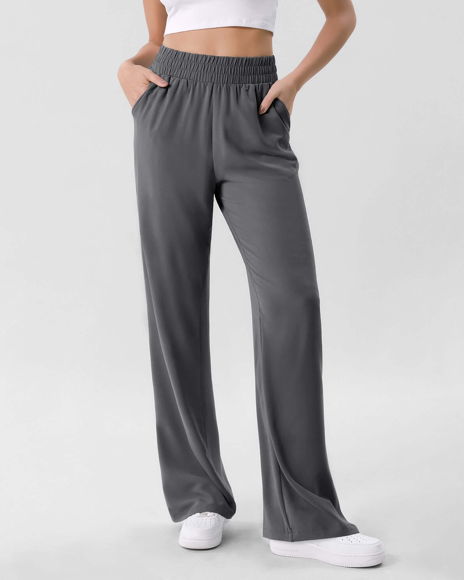 Chiffon Flowy Wide Leg Pants - ododos