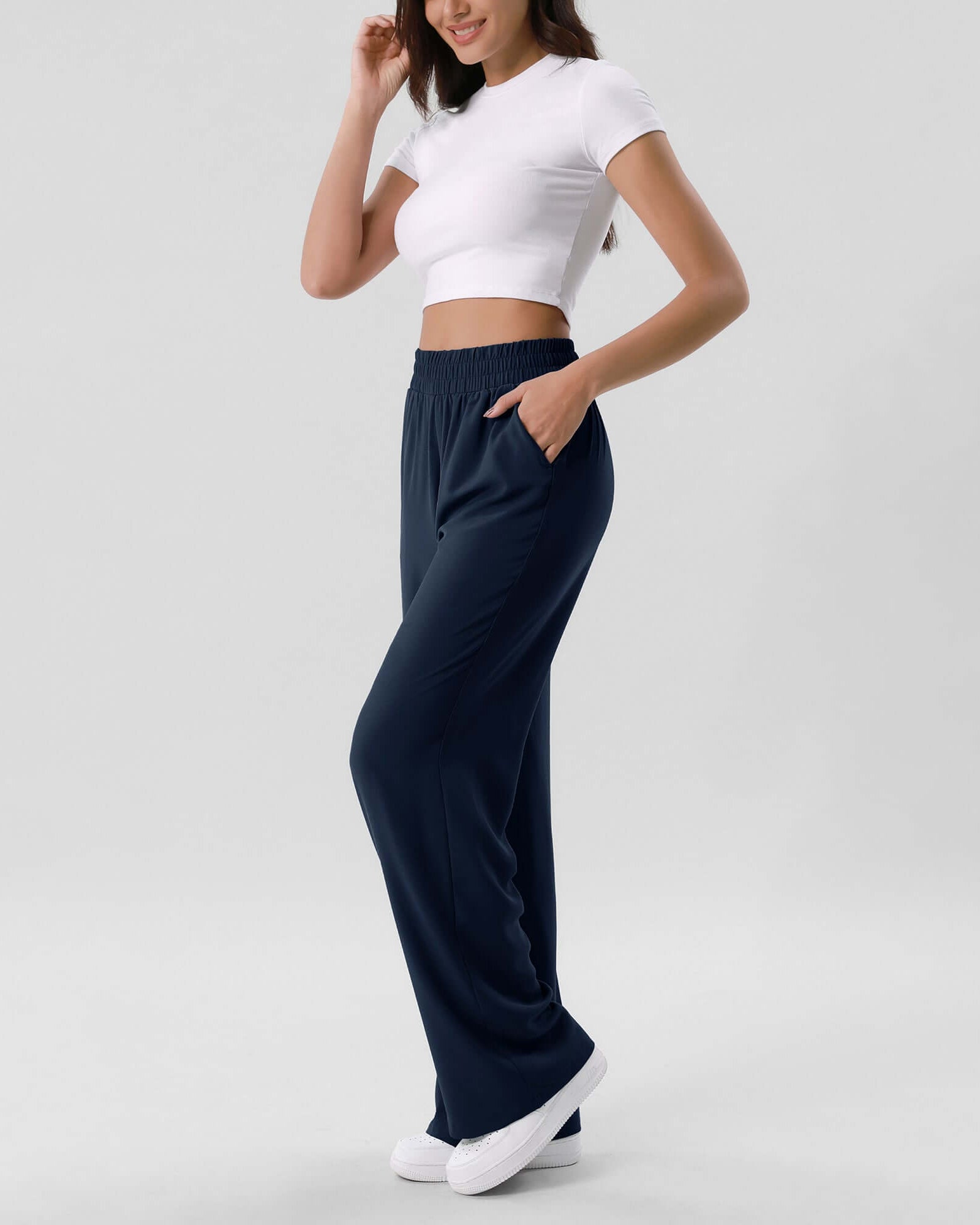Chiffon Flowy Wide Leg Pants - ododos