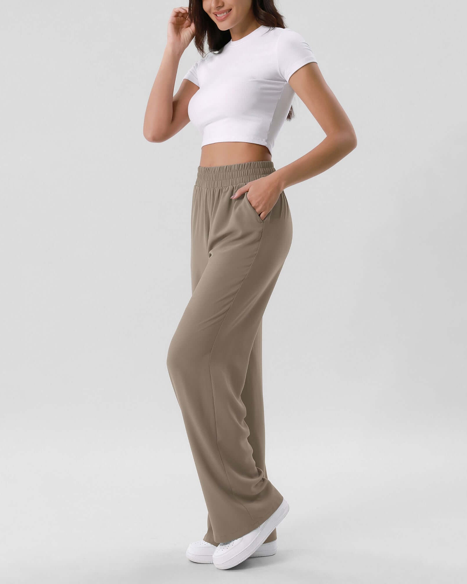 Chiffon Flowy Wide Leg Pants - ododos