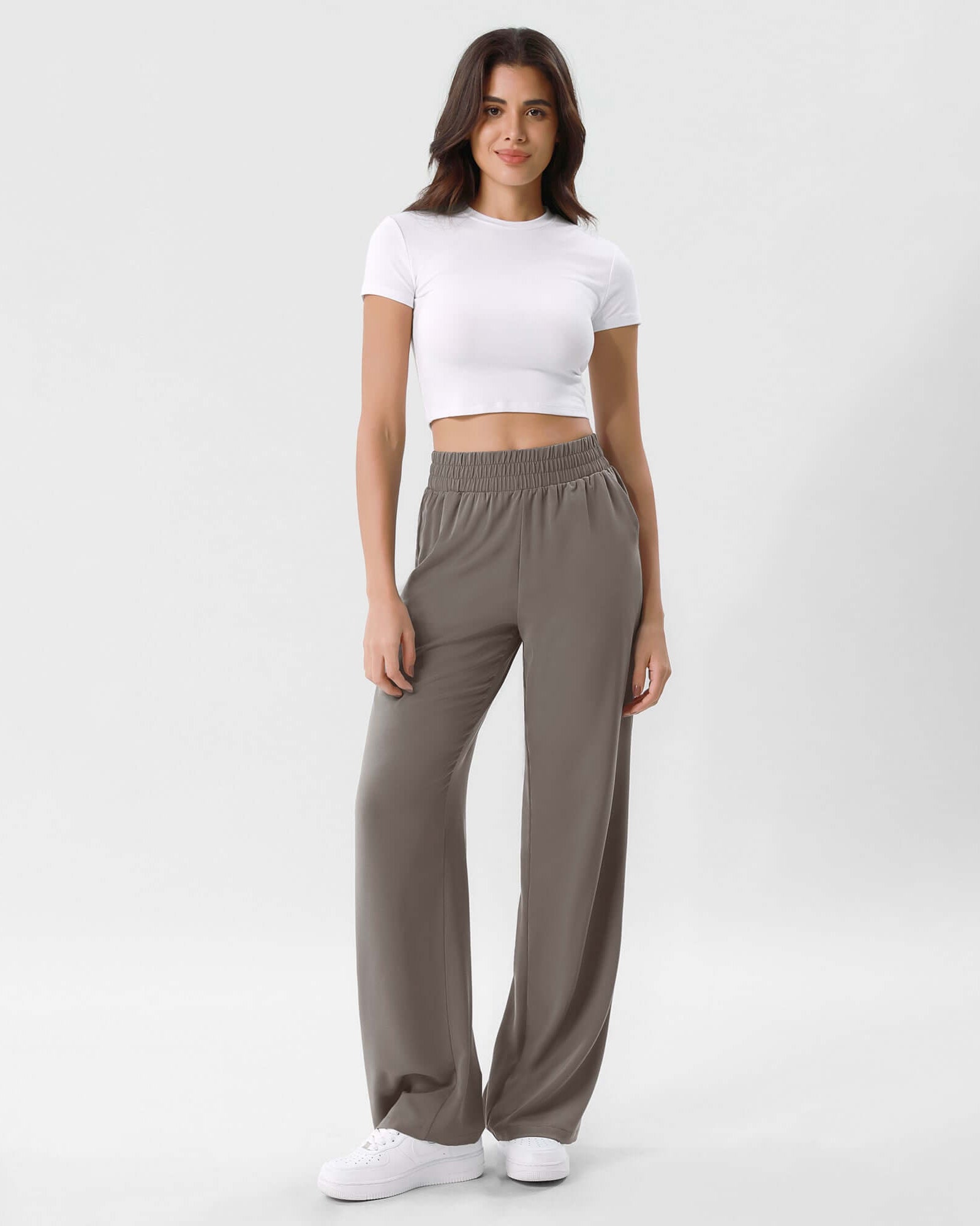Chiffon Flowy Wide Leg Pants Falcon - ododos