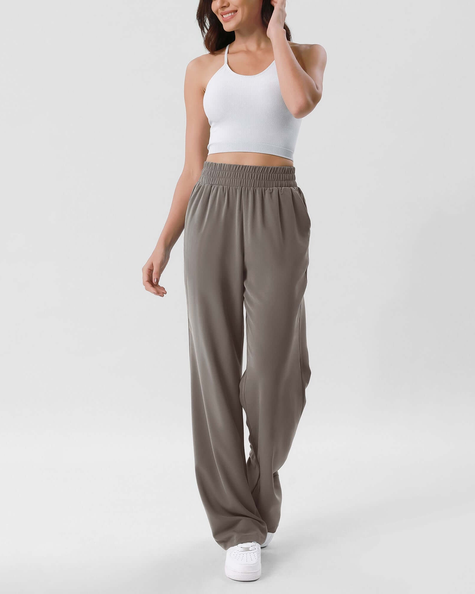 Chiffon Flowy Wide Leg Pants - ododos