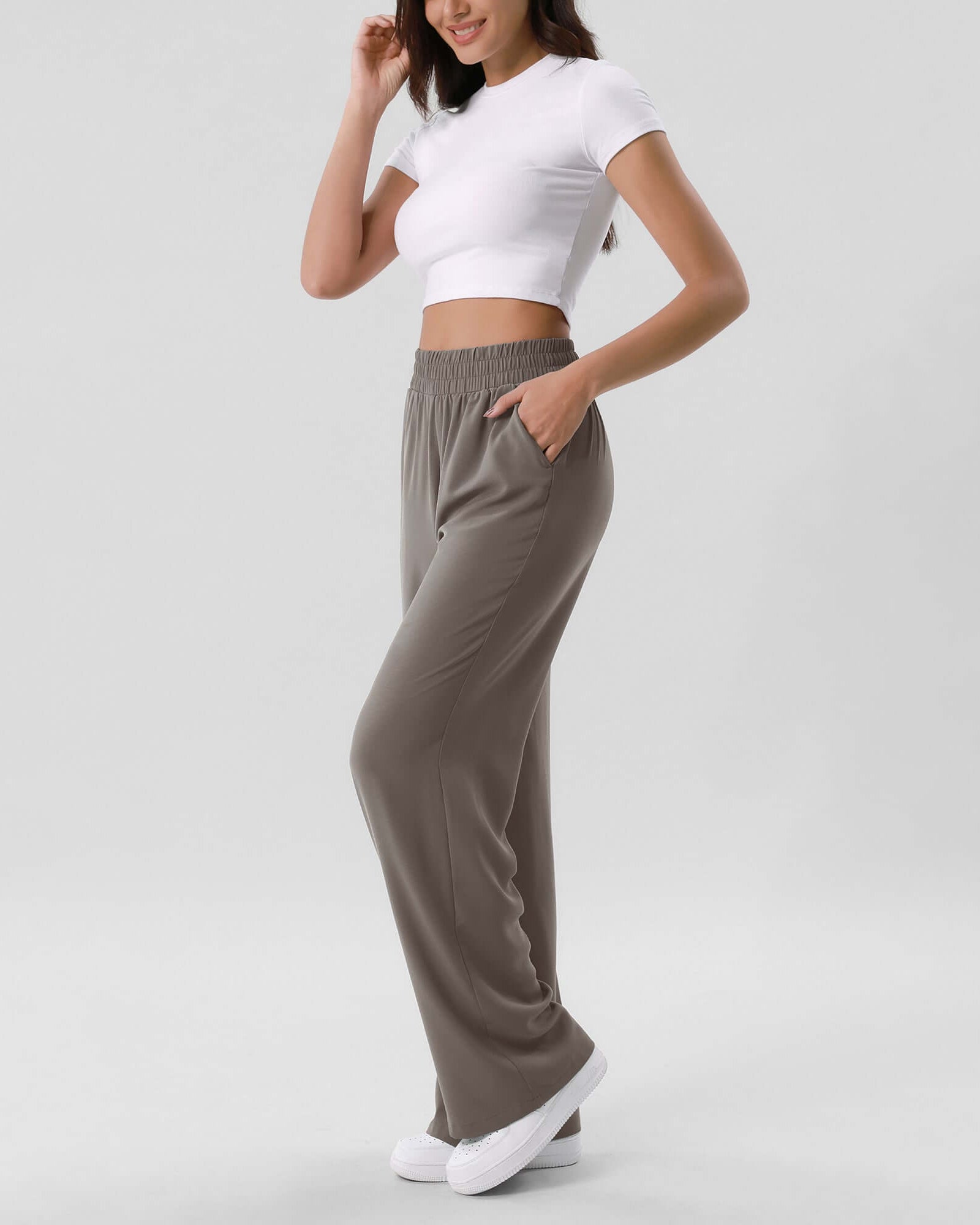 Chiffon Flowy Wide Leg Pants - ododos