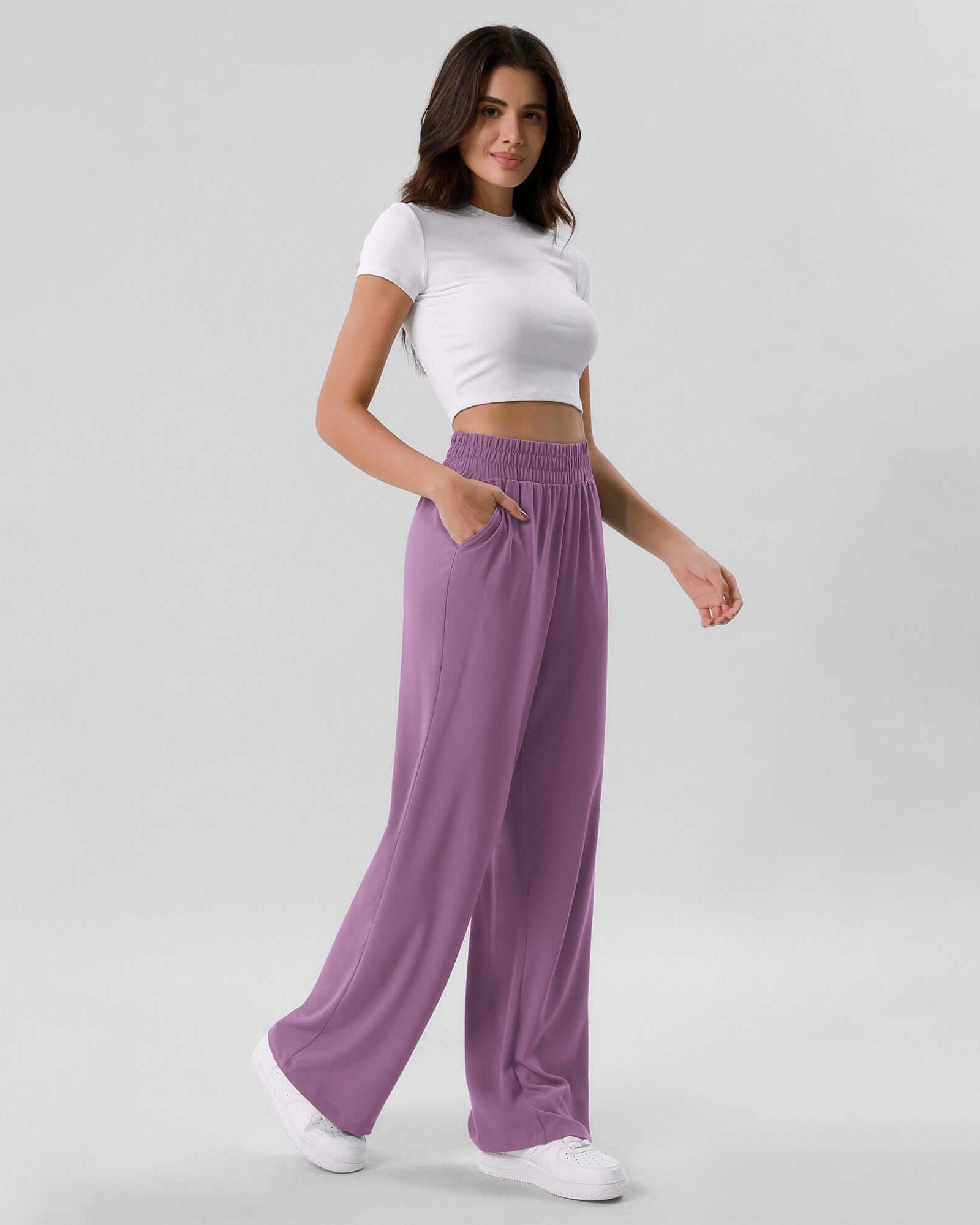 Chiffon Flowy Wide Leg Pants - ododos