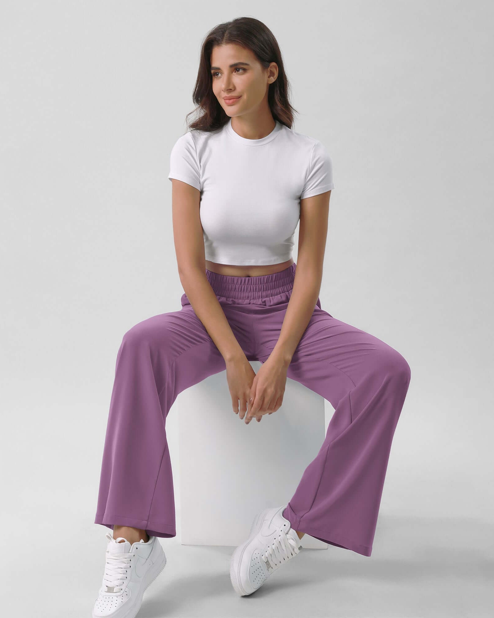 Chiffon Flowy Wide Leg Pants - ododos