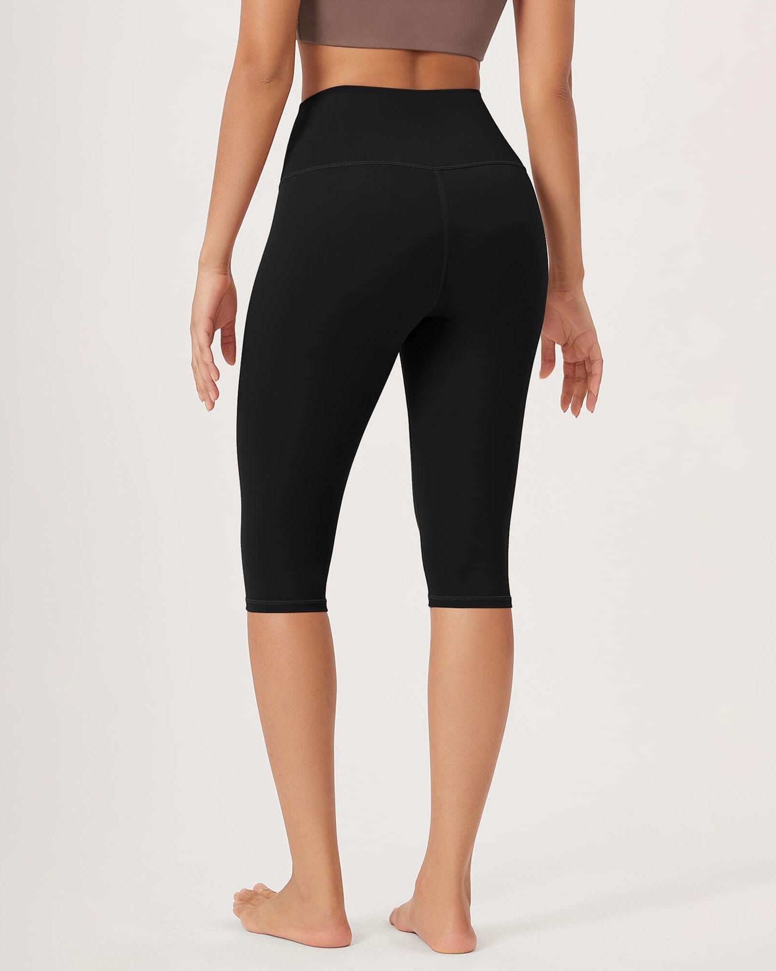 ODLEX 14 High Waist Knee Length Workout Athletic Running Capris Leggings - ododos