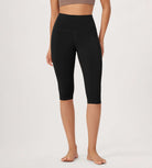 ODLEX 14 High Waist Knee Length Workout Athletic Running Capris Leggings - ododos