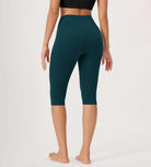 ODLEX 14 High Waist Knee Length Workout Athletic Running Capris Leggings - ododos