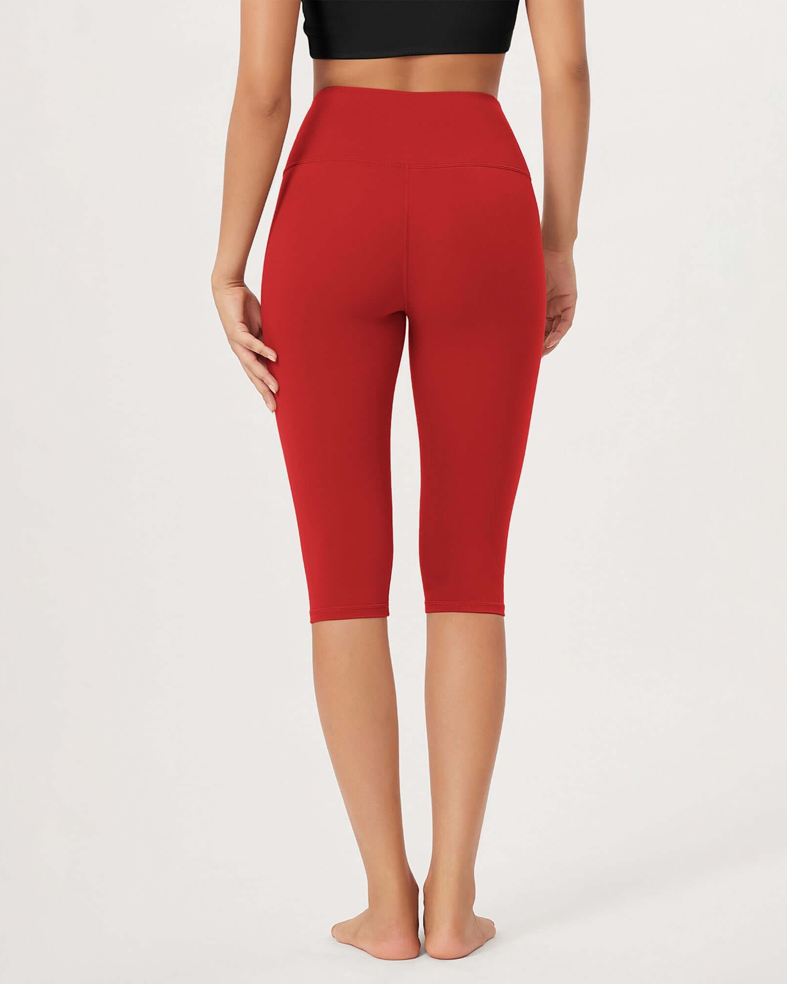 ODLEX 14 High Waist Knee Length Workout Athletic Running Capris Leggings - ododos