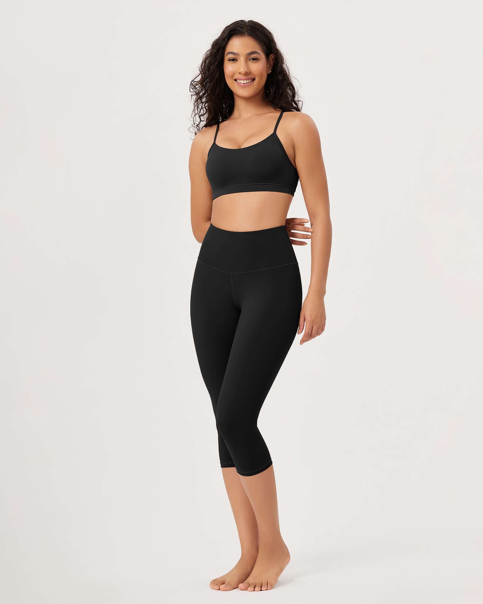 ODLEX 19 High Waist Knee Length Workout Athletic Running Capris Leggings - ododos