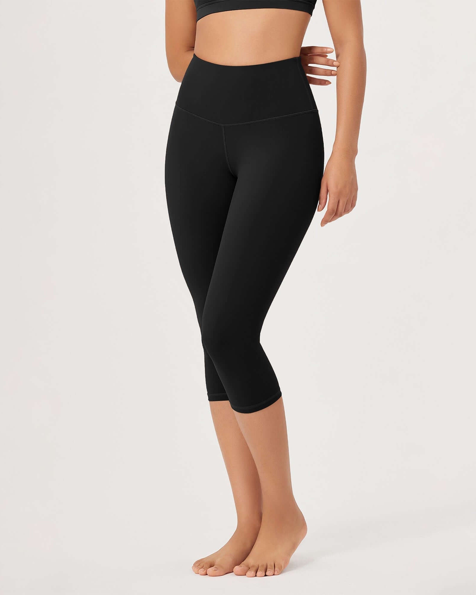 ODLEX 19 High Waist Knee Length Workout Athletic Running Capris Leggings - ododos