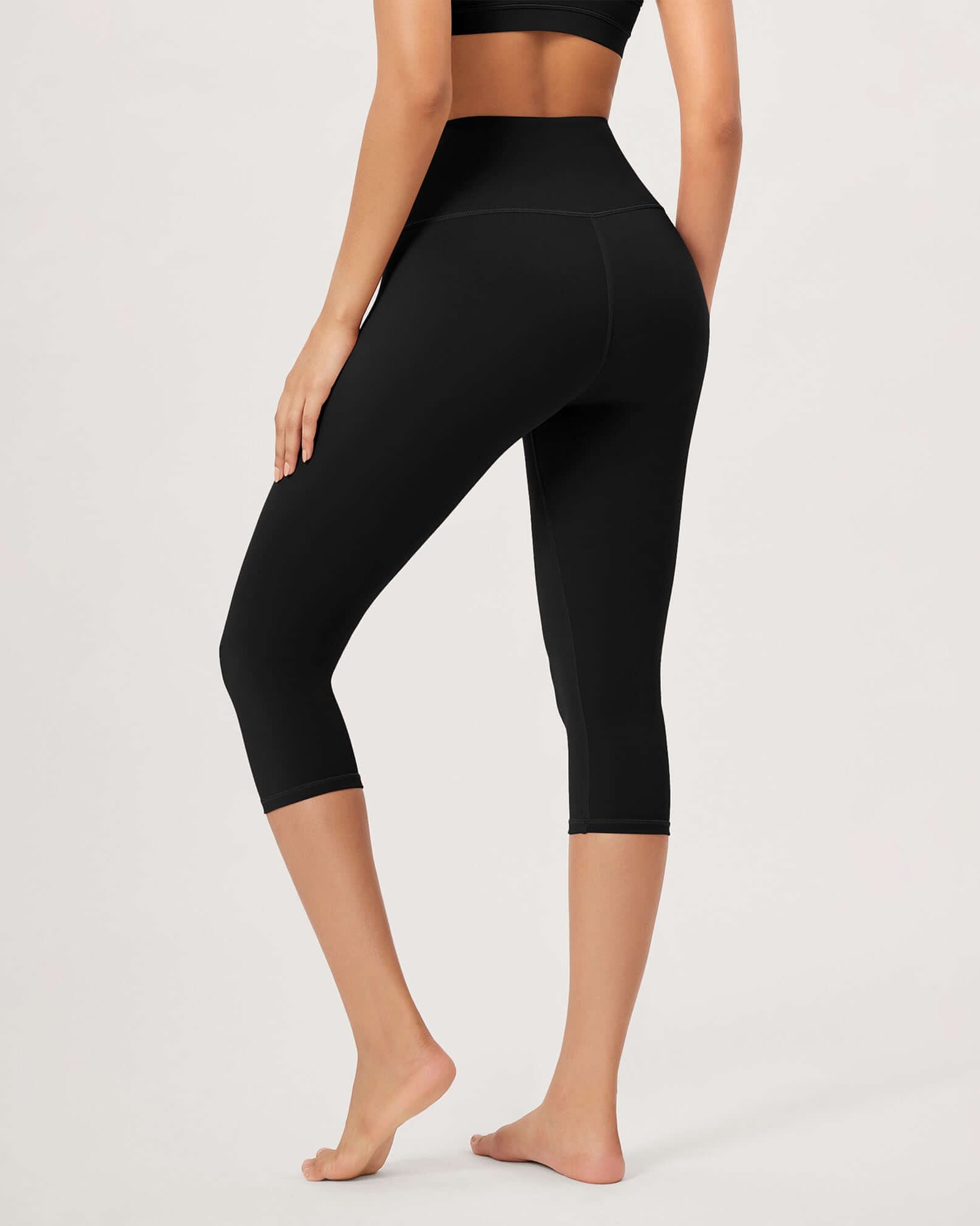 ODLEX 19 High Waist Knee Length Workout Athletic Running Capris Leggings - ododos