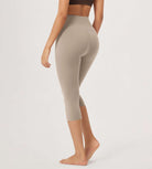 ODLEX 2-Pack 19 High Waist Knee Length Workout Athletic Running Capris Leggings - ododos
