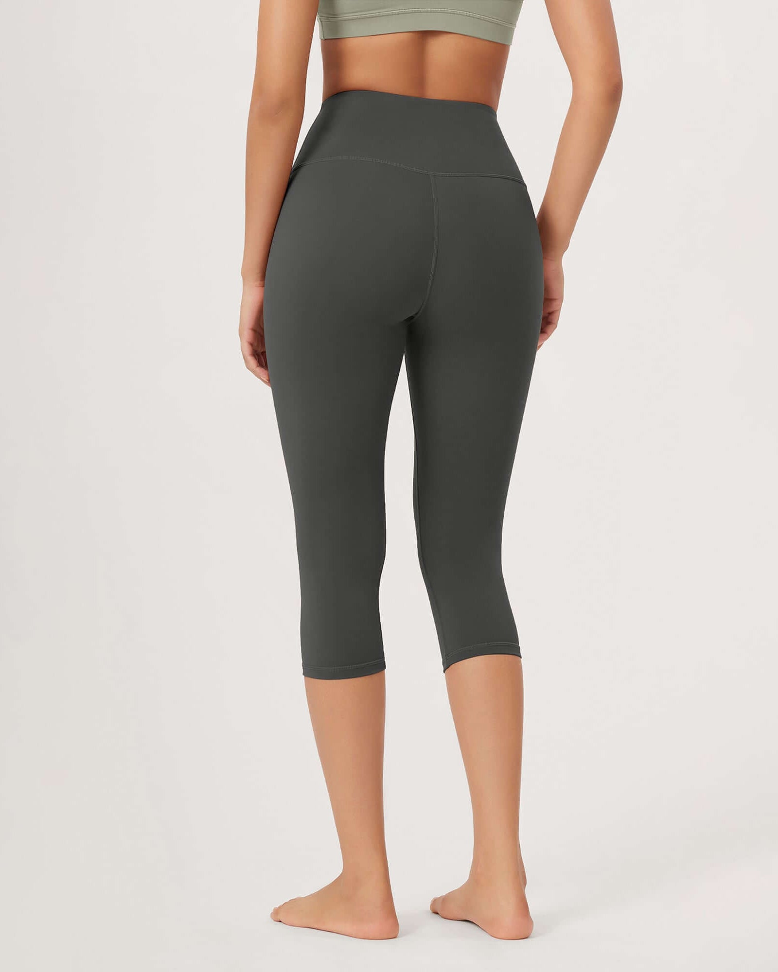 ODLEX 19 High Waist Knee Length Workout Athletic Running Capris Leggings - ododos