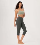 ODLEX 19 High Waist Knee Length Workout Athletic Running Capris Leggings - ododos