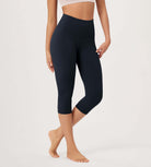 ODLEX 19 High Waist Knee Length Workout Athletic Running Capris Leggings - ododos
