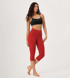 ODLEX 19 High Waist Knee Length Workout Athletic Running Capris Leggings - ododos