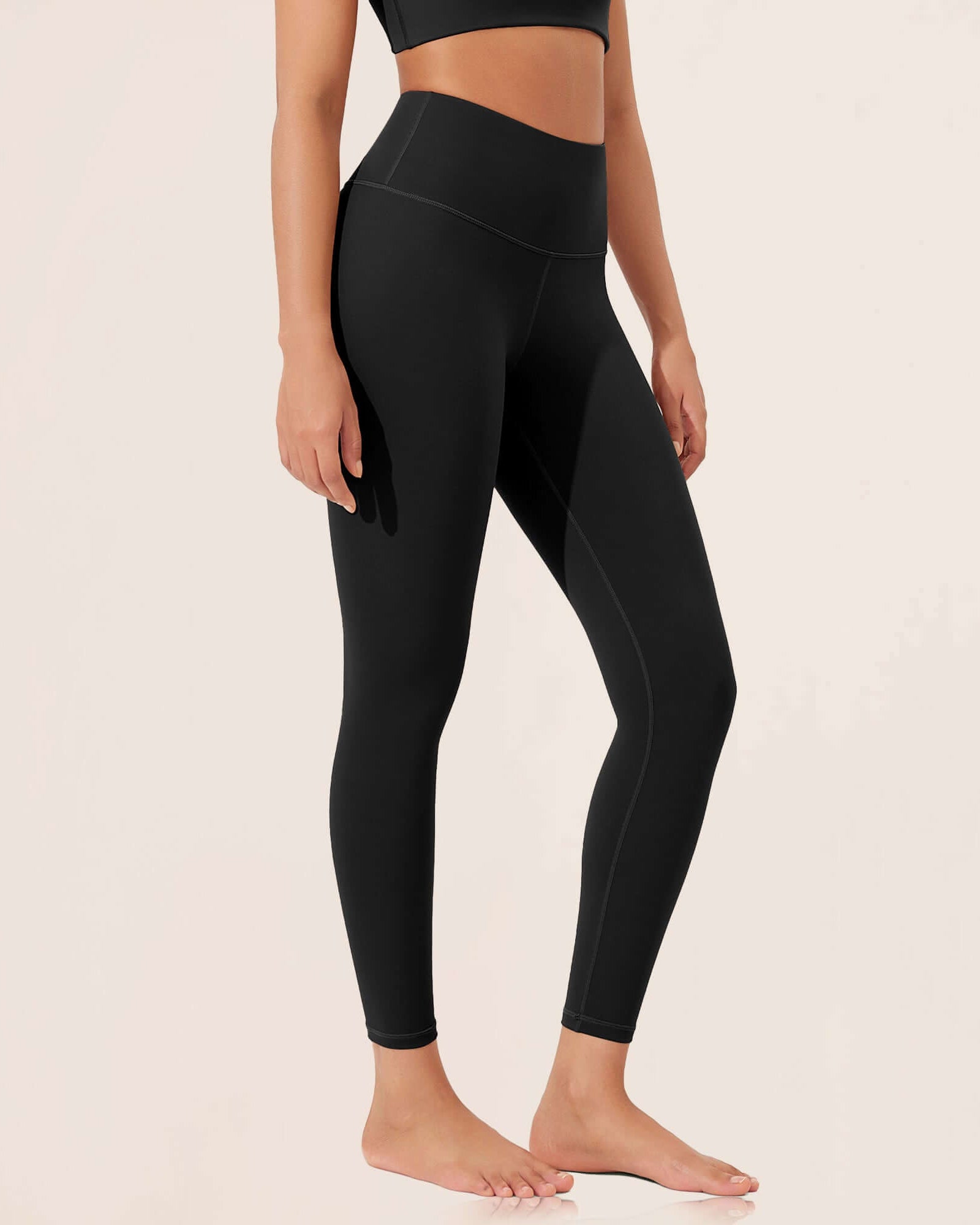 ODLEX 25 High Waist Workout Tummy Control Atheltic Leggings Black - ododos