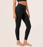 ODLEX 25 High Waist Workout Tummy Control Atheltic Leggings Black - ododos