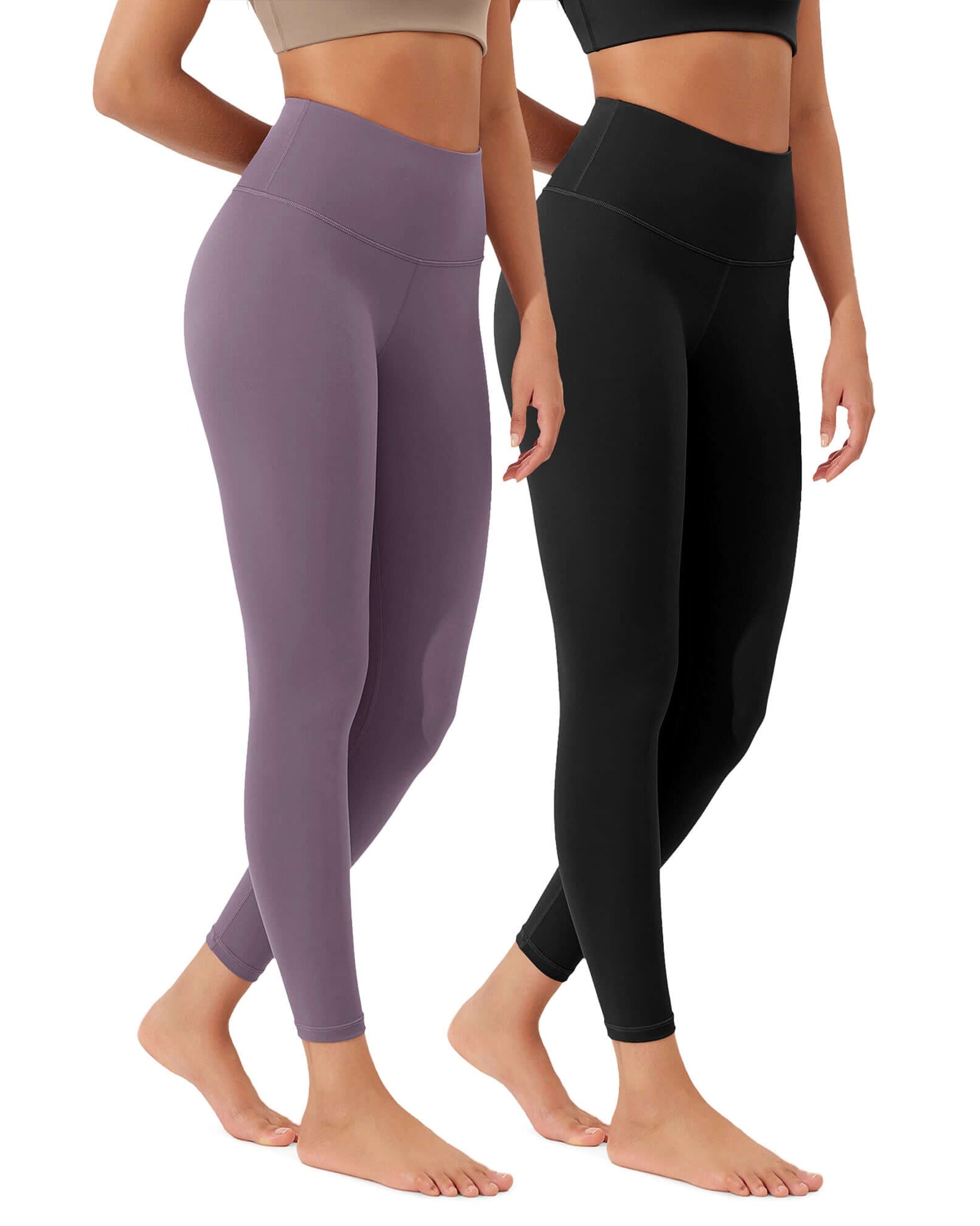 ODLEX 2-Pack 25 High Waist Workout Tummy Control Atheltic Leggings - ododos