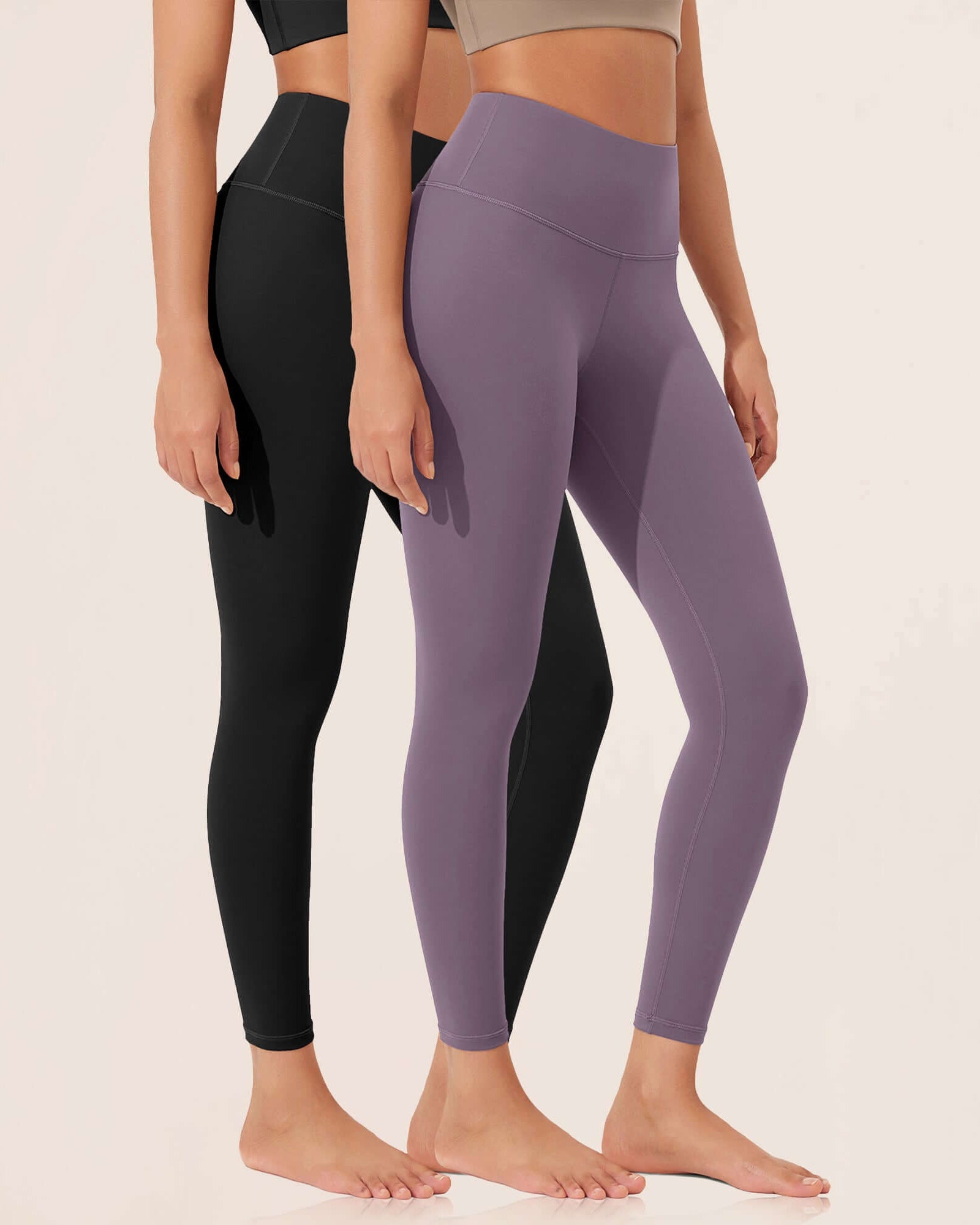 ODLEX 2-Pack 25 High Waist Workout Tummy Control Atheltic Leggings - ododos
