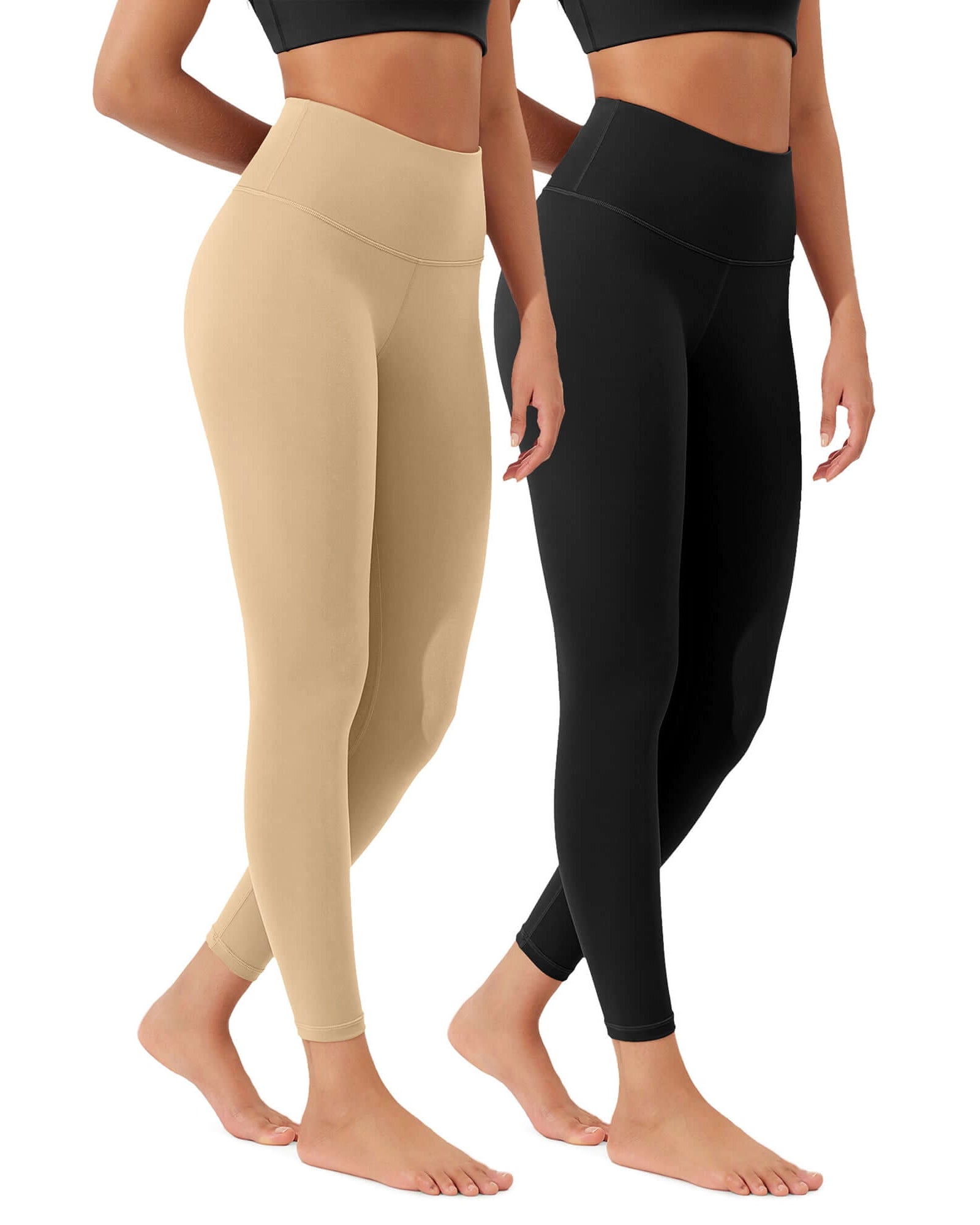 ODLEX 2-Pack 25 High Waist Workout Tummy Control Atheltic Leggings - ododos