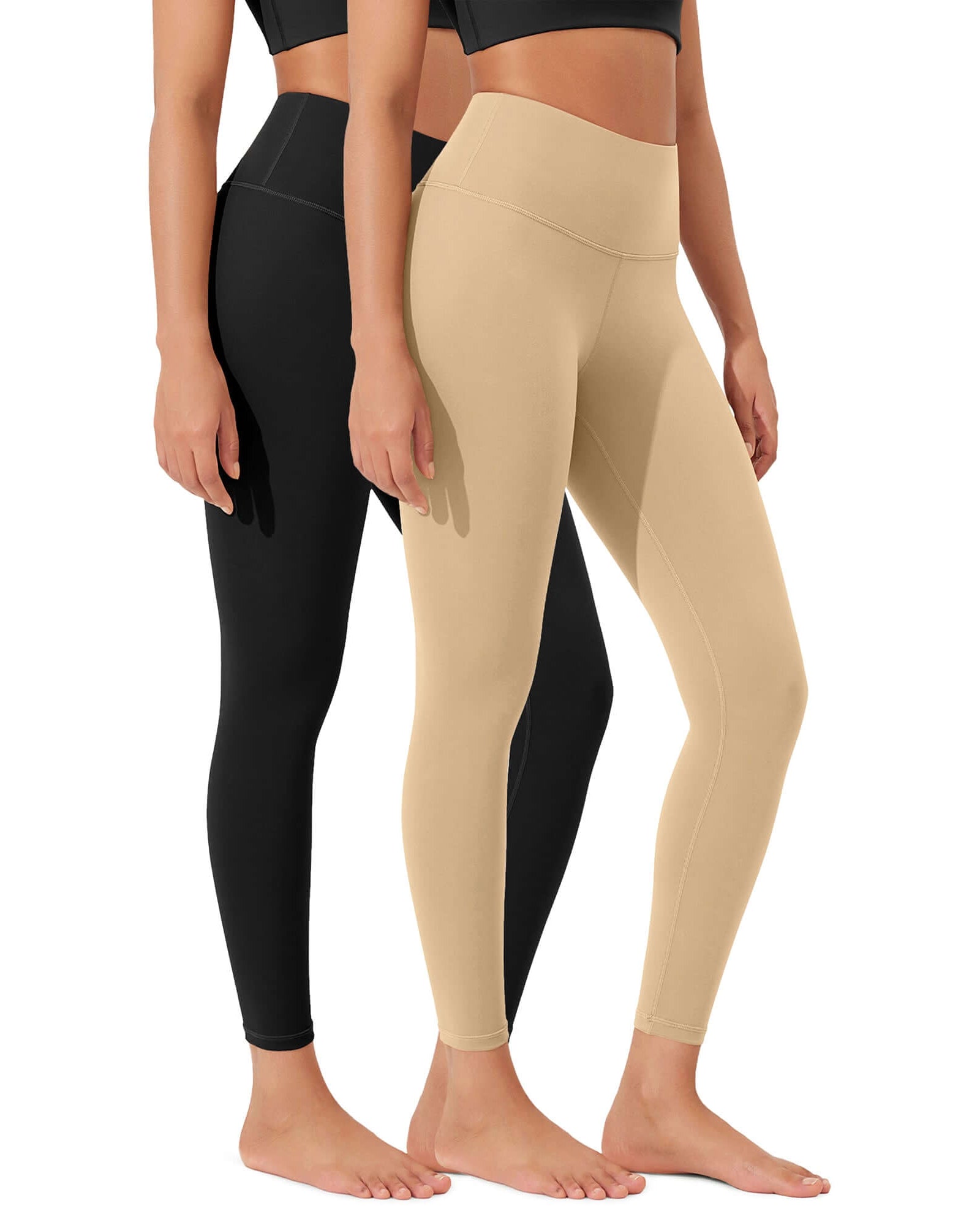 ODLEX 2-Pack 25 High Waist Workout Tummy Control Atheltic Leggings - ododos