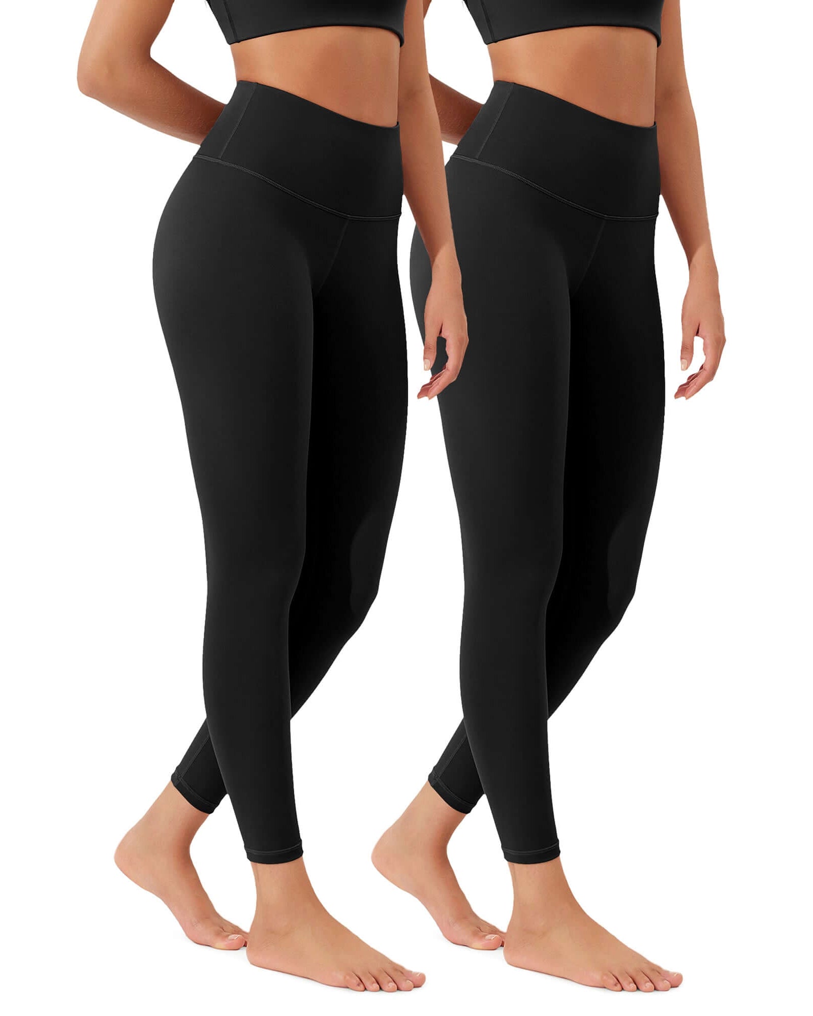 ODLEX 2-Pack 25 High Waist Workout Tummy Control Atheltic Leggings - ododos