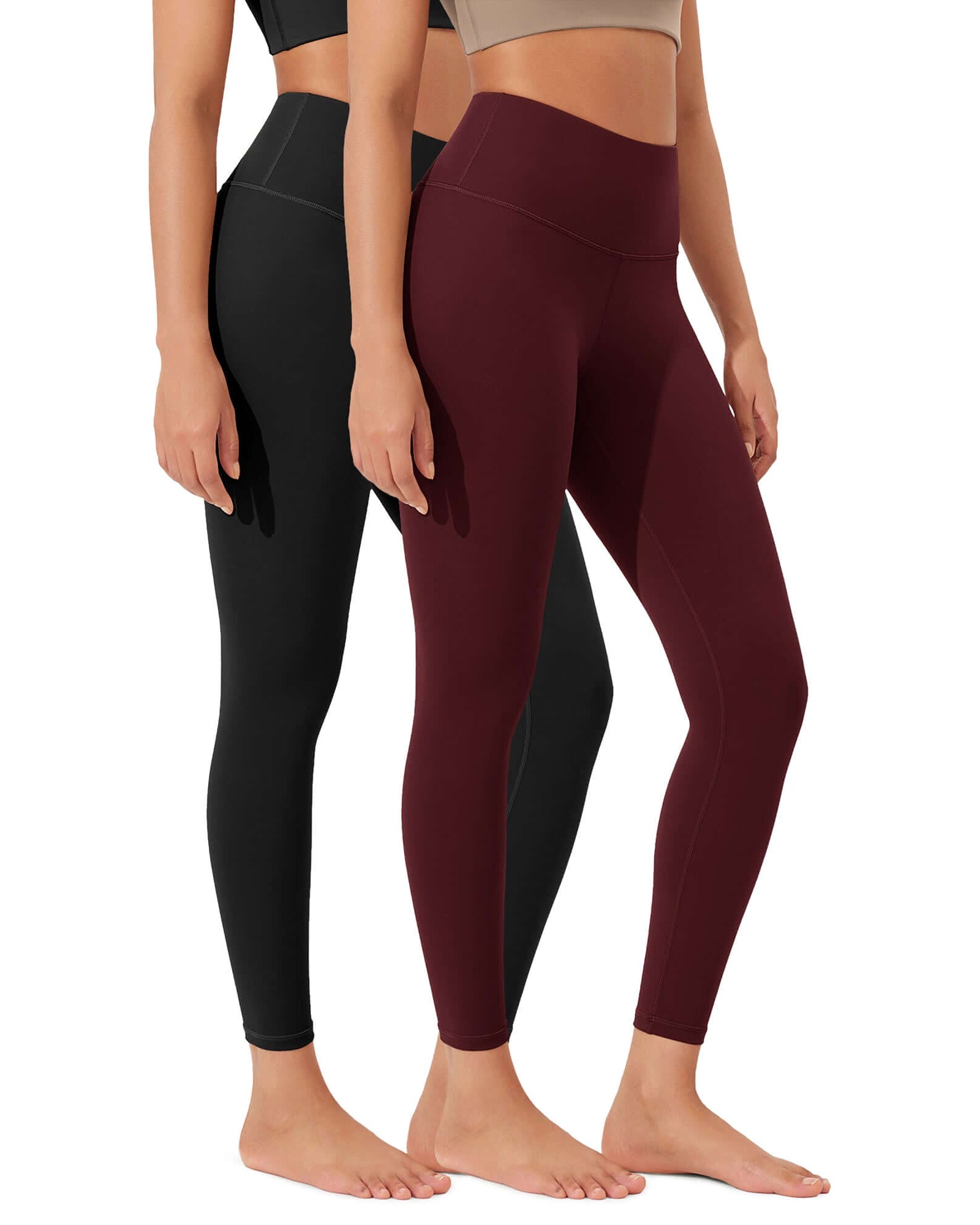 ODLEX 2-Pack 25 High Waist Workout Tummy Control Atheltic Leggings - ododos