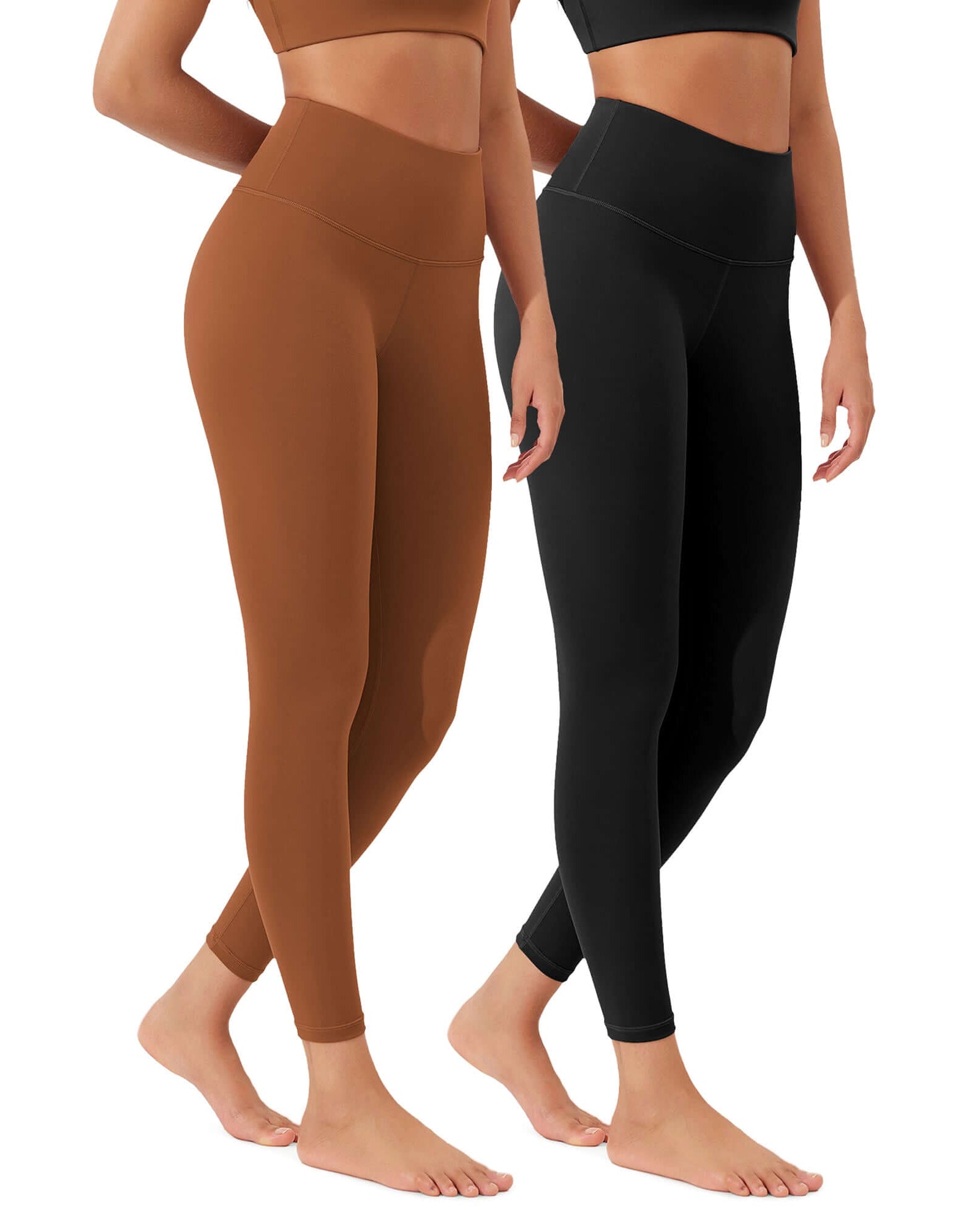 ODLEX 2-Pack 25 High Waist Workout Tummy Control Atheltic Leggings - ododos