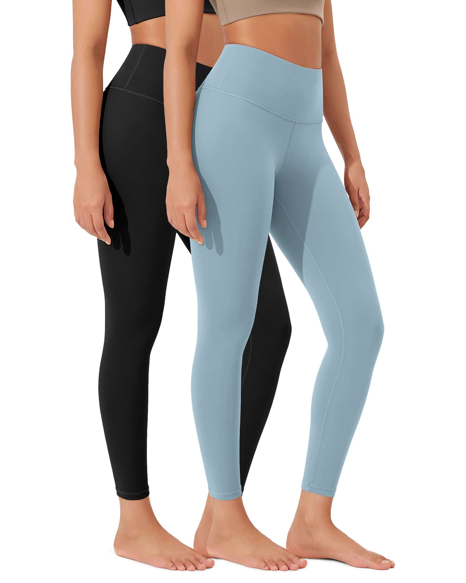 ODLEX 2-Pack 25 High Waist Workout Tummy Control Atheltic Leggings - ododos