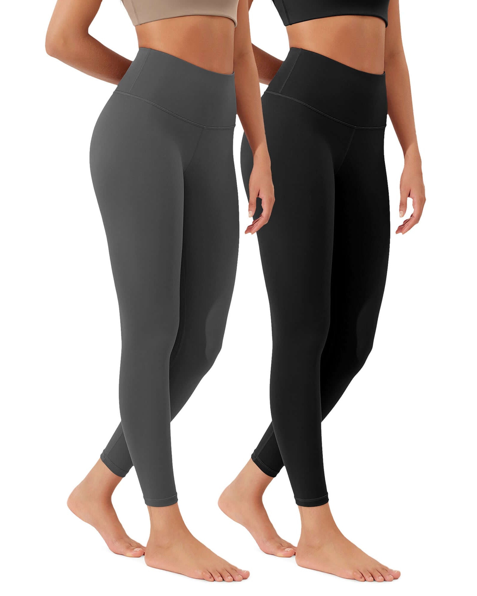 ODLEX 2-Pack 25 High Waist Workout Tummy Control Atheltic Leggings - ododos