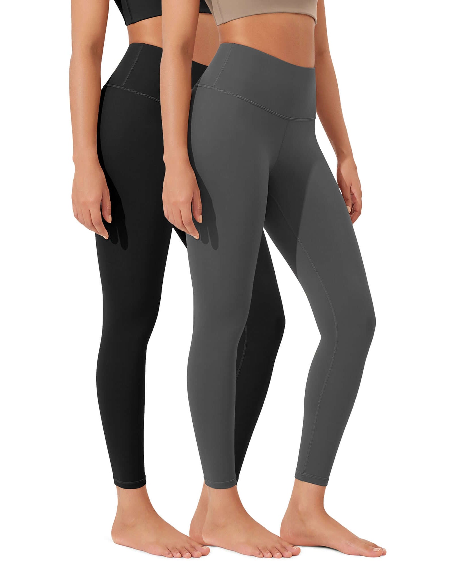 ODLEX 2-Pack 25 High Waist Workout Tummy Control Atheltic Leggings - ododos