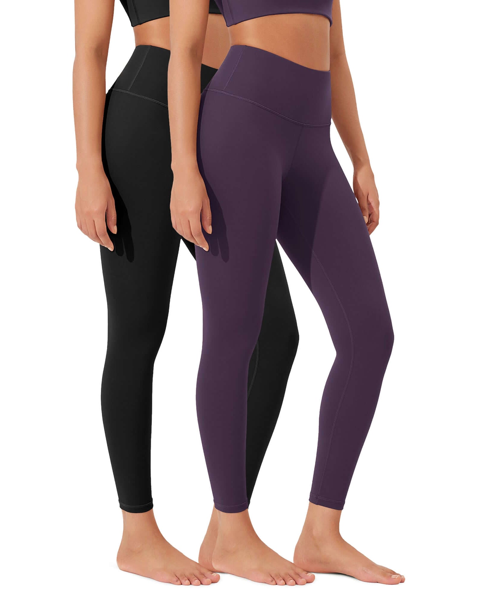 ODLEX 2-Pack 25 High Waist Workout Tummy Control Atheltic Leggings - ododos