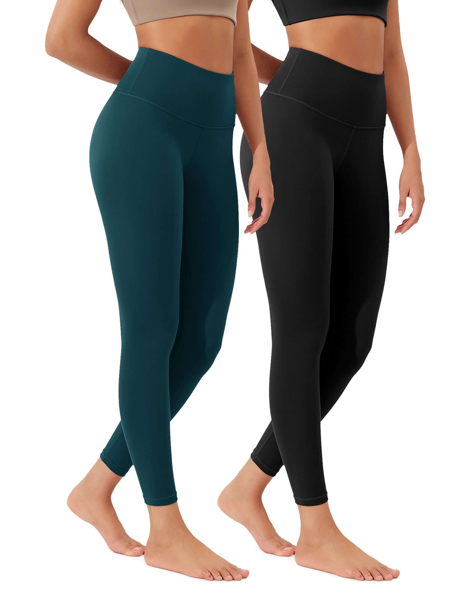 ODLEX 2-Pack 25 High Waist Workout Tummy Control Atheltic Leggings - ododos