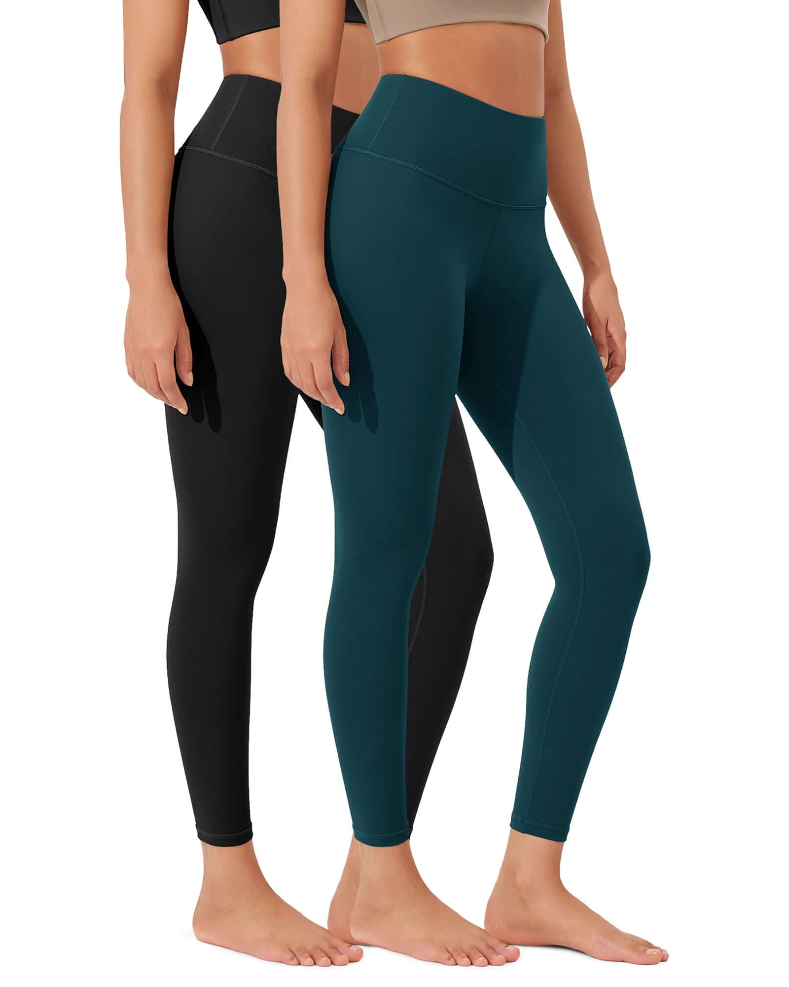 ODLEX 2-Pack 25 High Waist Workout Tummy Control Atheltic Leggings - ododos
