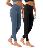 ODLEX 2-Pack 25 High Waist Workout Tummy Control Atheltic Leggings - ododos