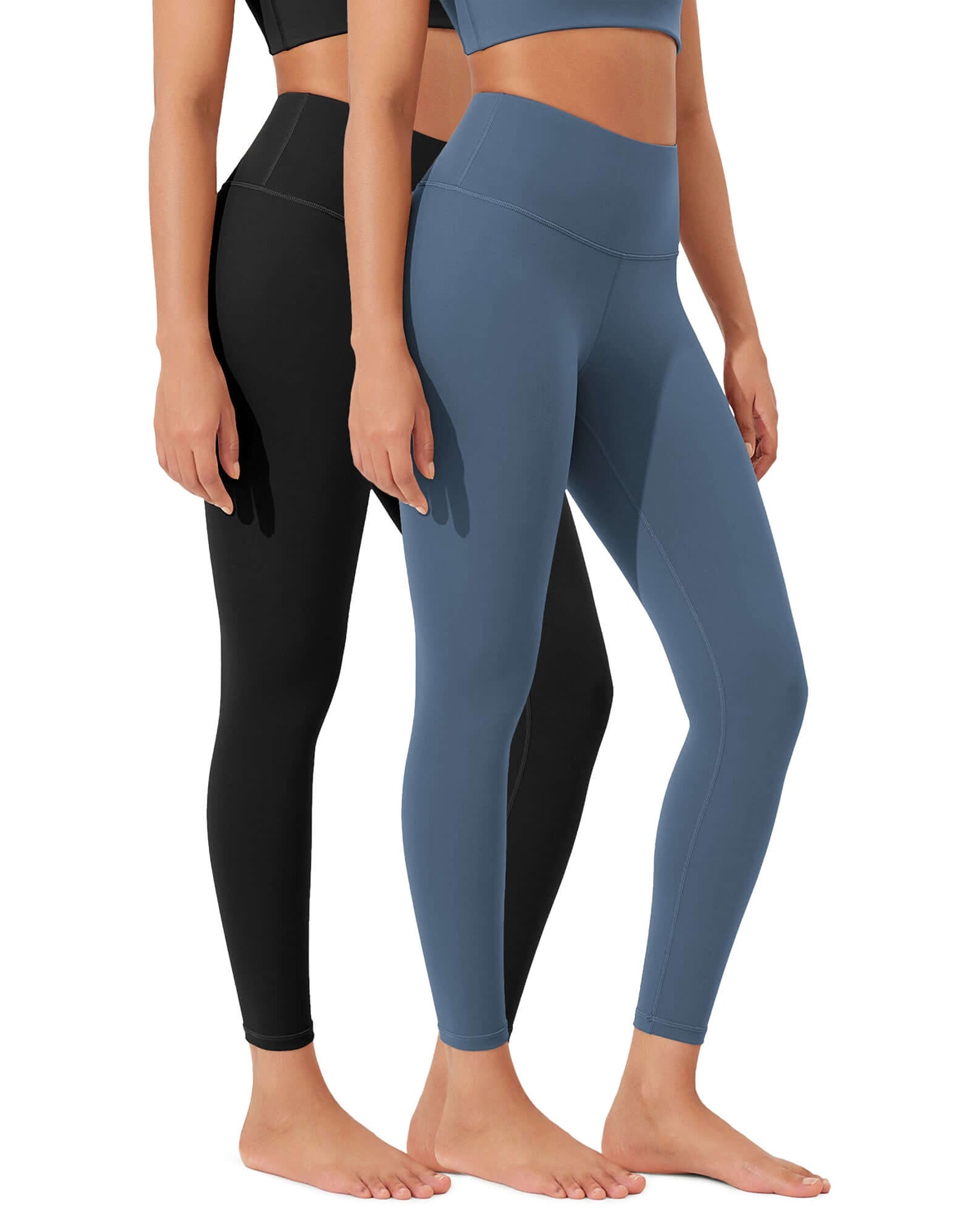 ODLEX 2-Pack 25 High Waist Workout Tummy Control Atheltic Leggings - ododos