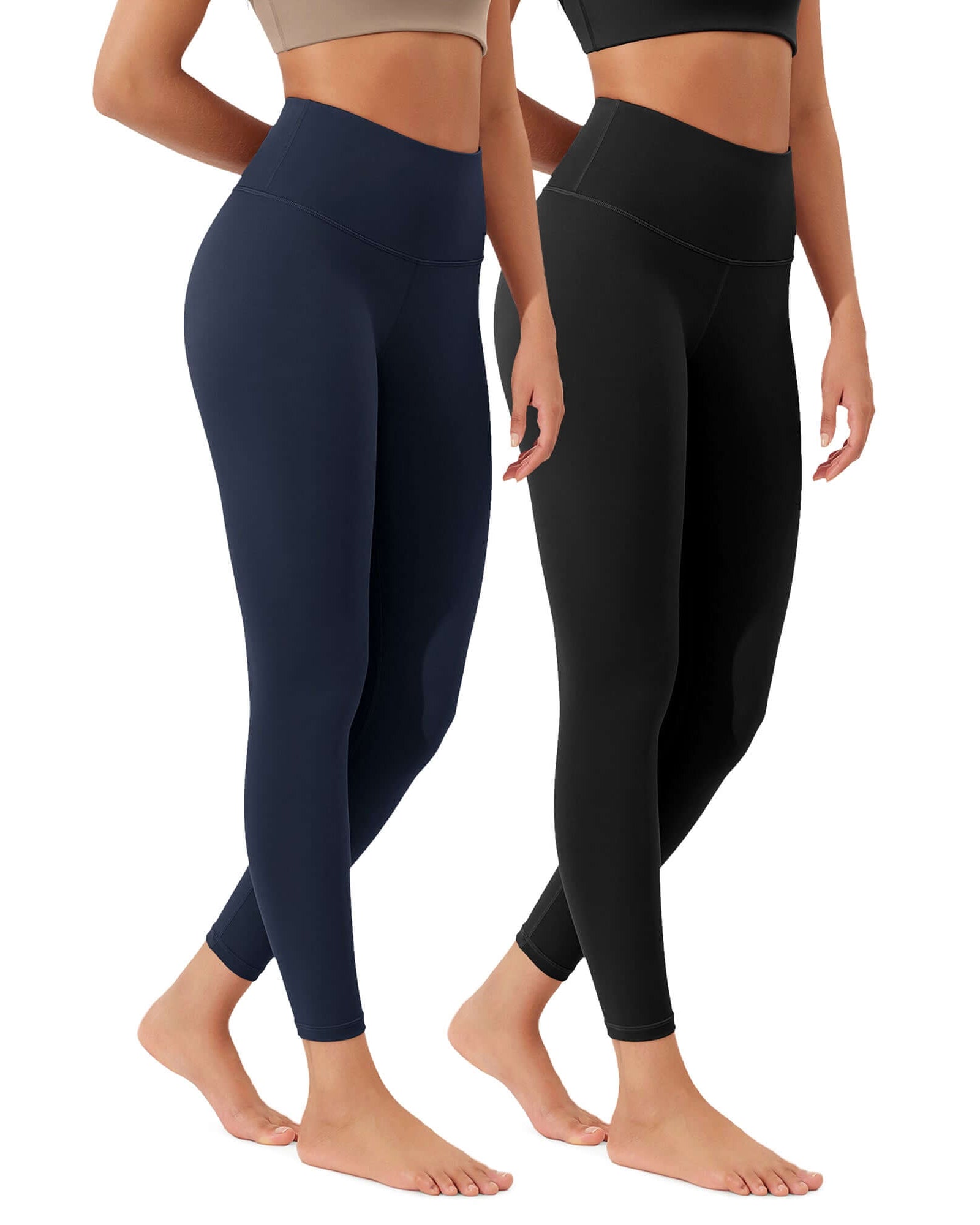 ODLEX 2-Pack 25 High Waist Workout Tummy Control Atheltic Leggings - ododos