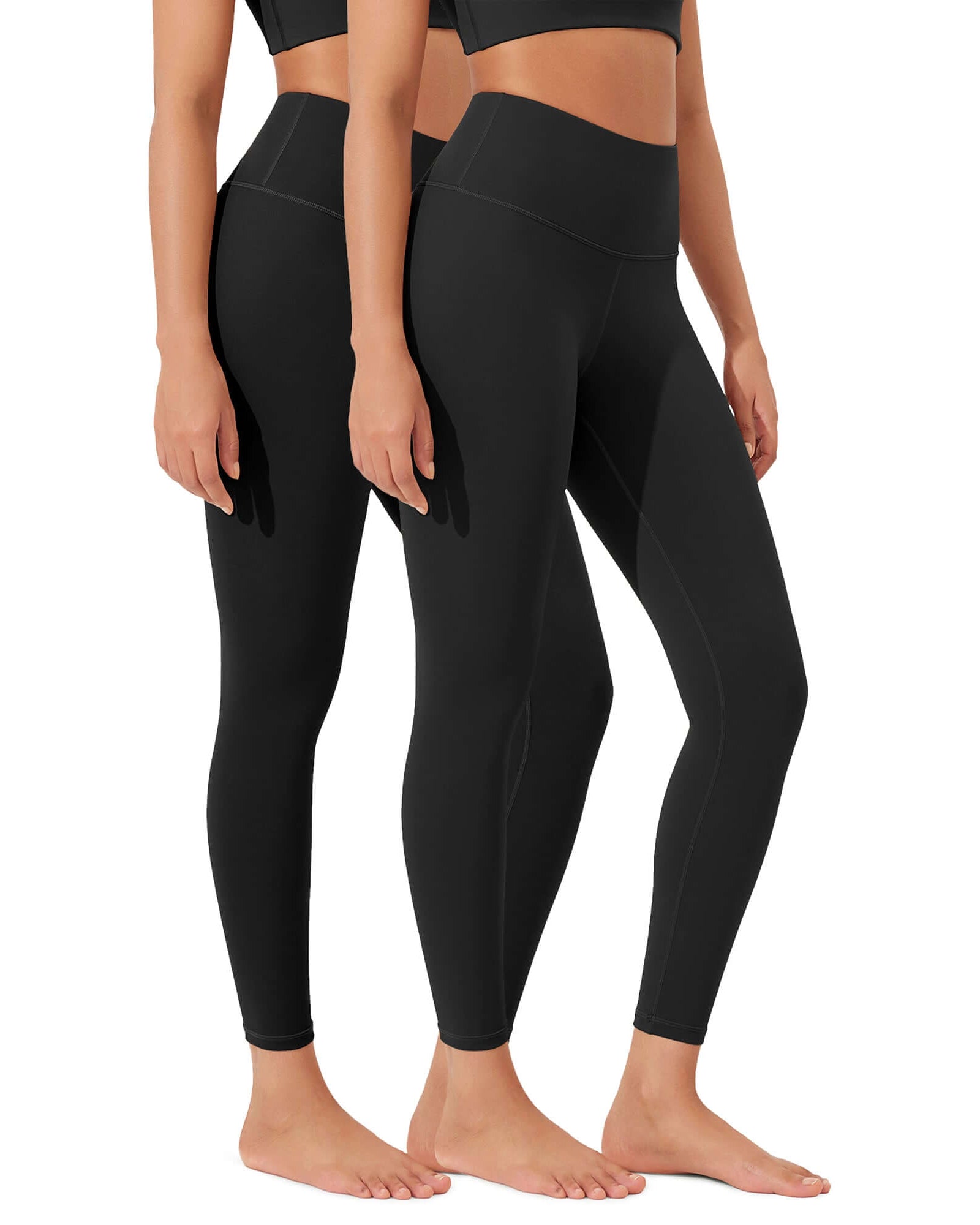 ODLEX 2-Pack 25 High Waist Workout Tummy Control Atheltic Leggings - ododos