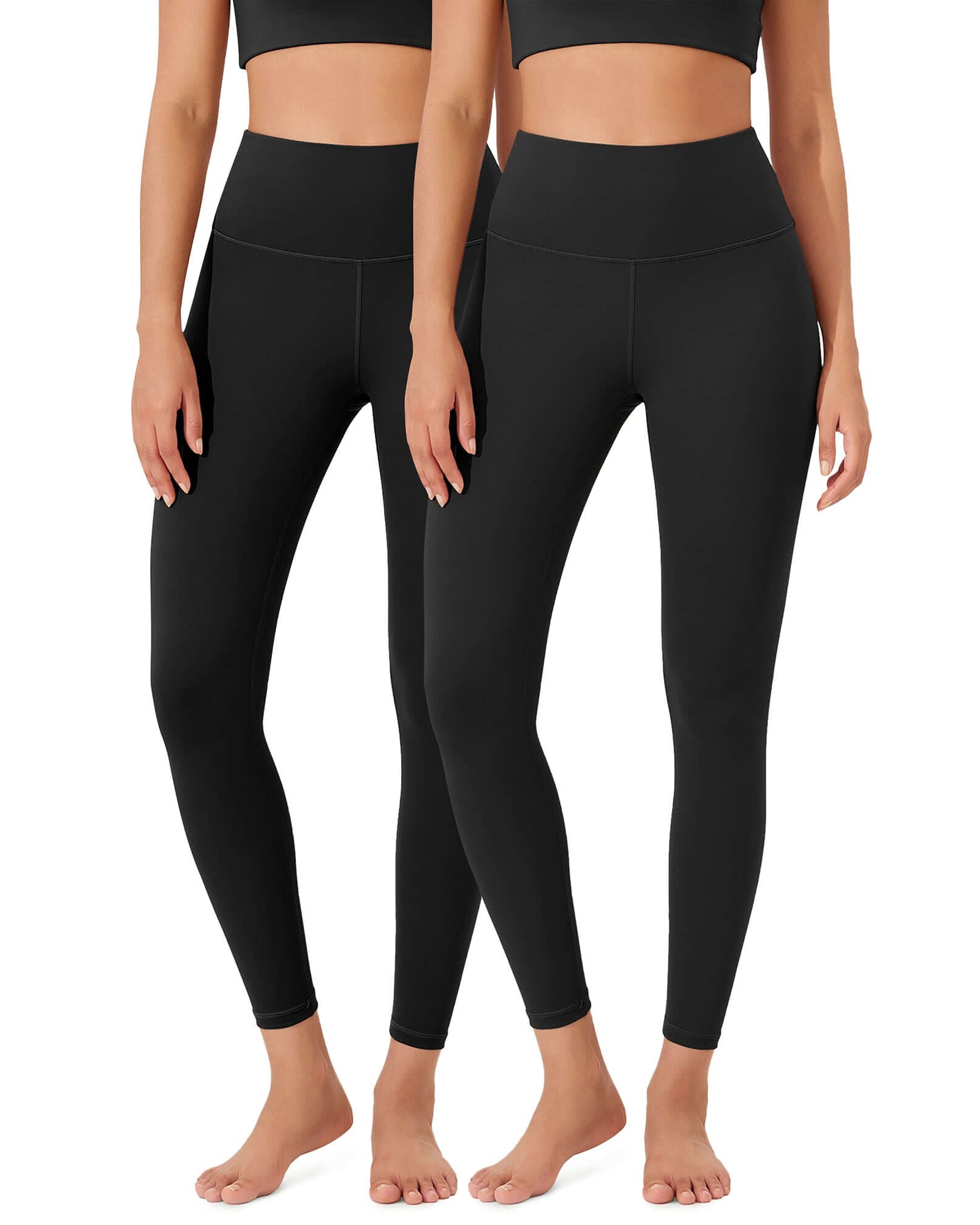 ODLEX 2-Pack 25 High Waist Workout Tummy Control Atheltic Leggings - ododos