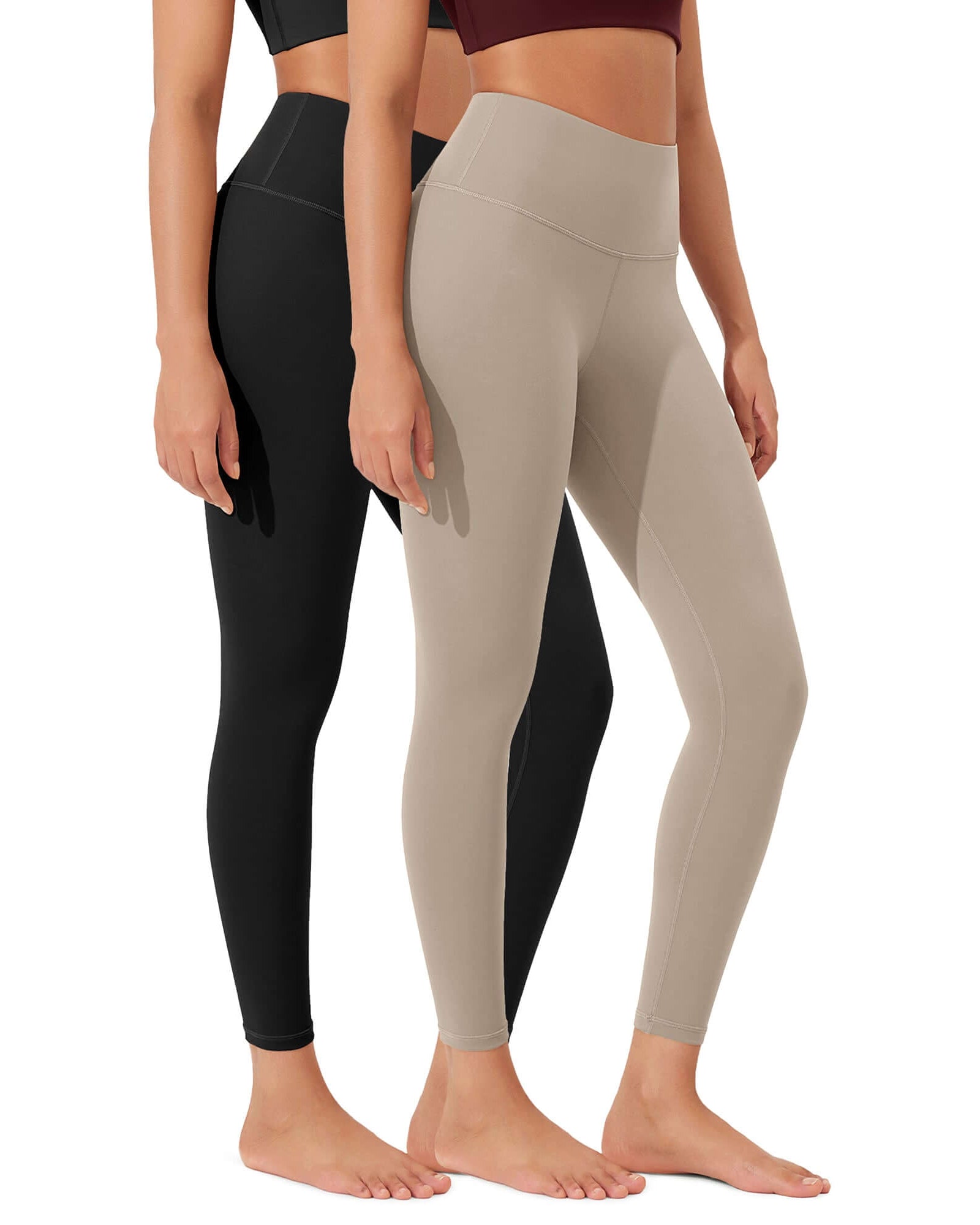 ODLEX 2-Pack 25 High Waist Workout Tummy Control Atheltic Leggings - ododos