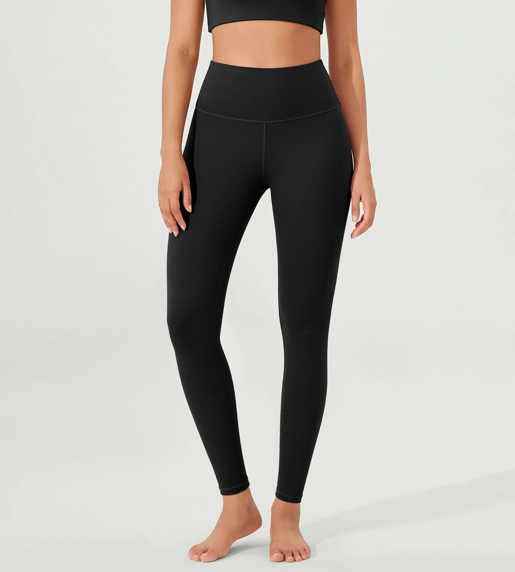 ODLEX 28 High Waist Workout Tummy Control Atheltic Leggings Black - ododos