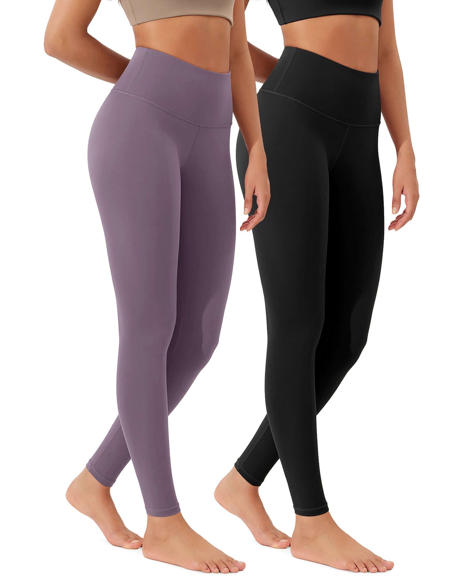 ODLEX 2-Pack 28 High Waist Workout Tummy Control Atheltic Leggings - ododos