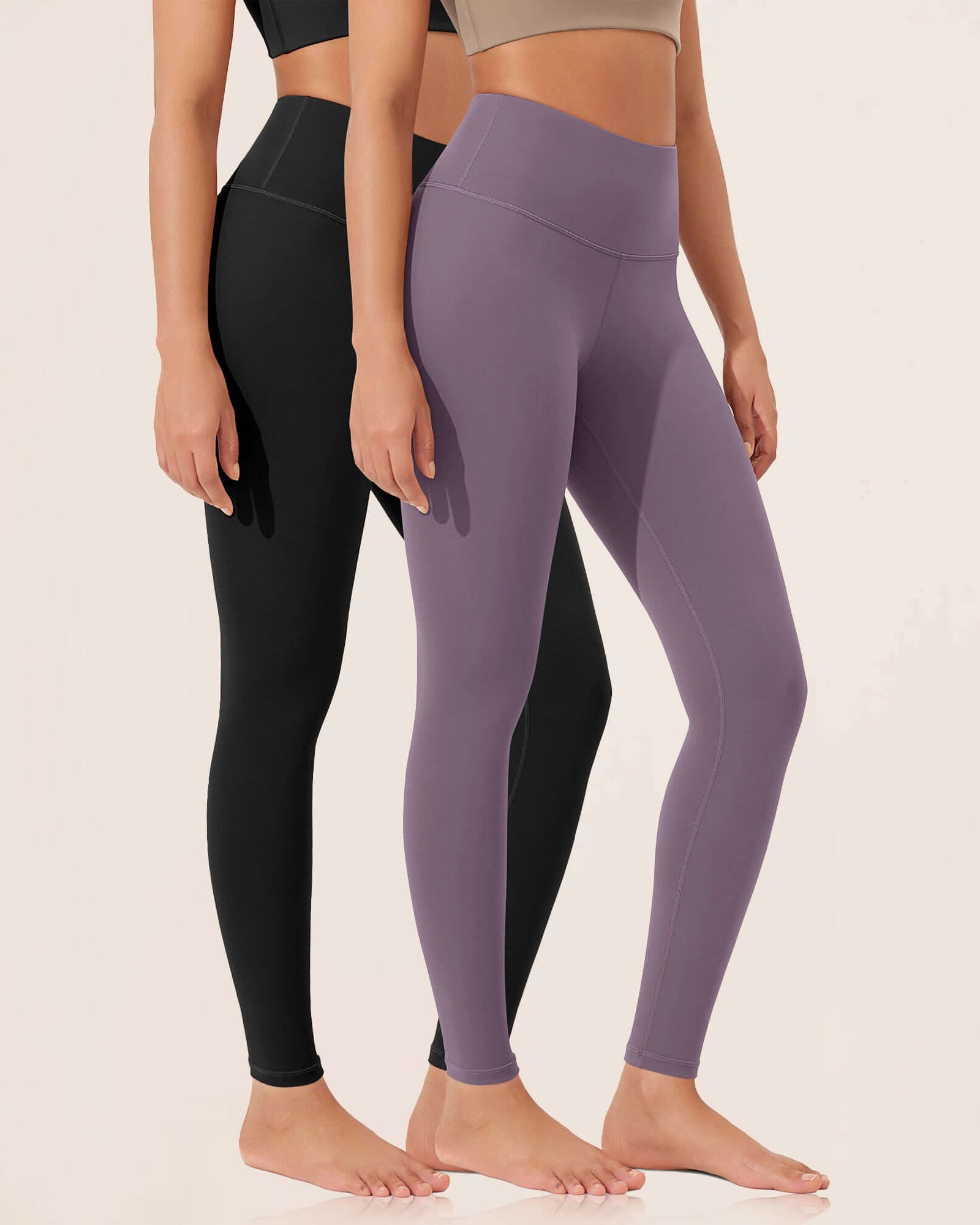 ODLEX 2-Pack 28 High Waist Workout Tummy Control Atheltic Leggings - ododos