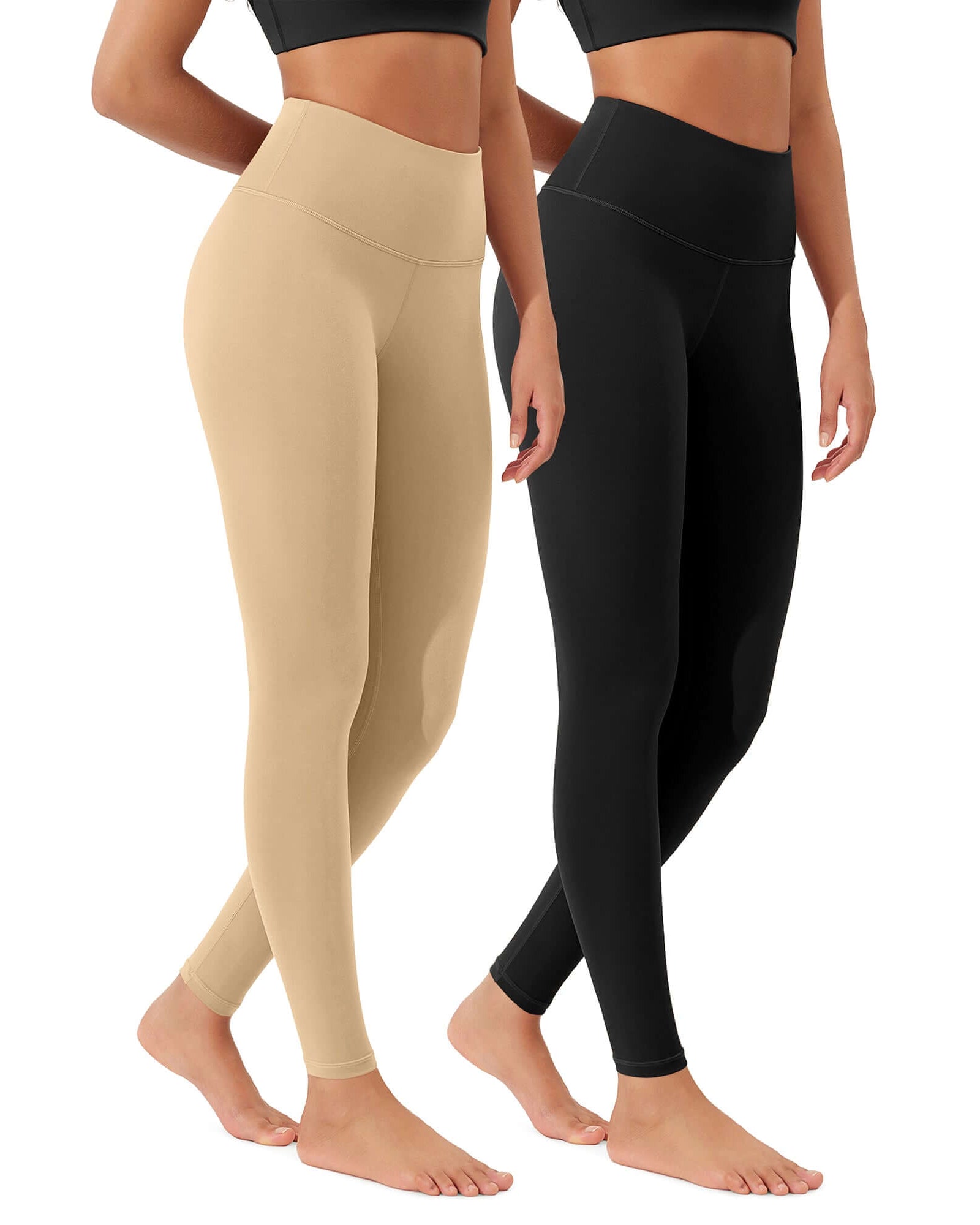 ODLEX 2-Pack 28 High Waist Workout Tummy Control Atheltic Leggings - ododos