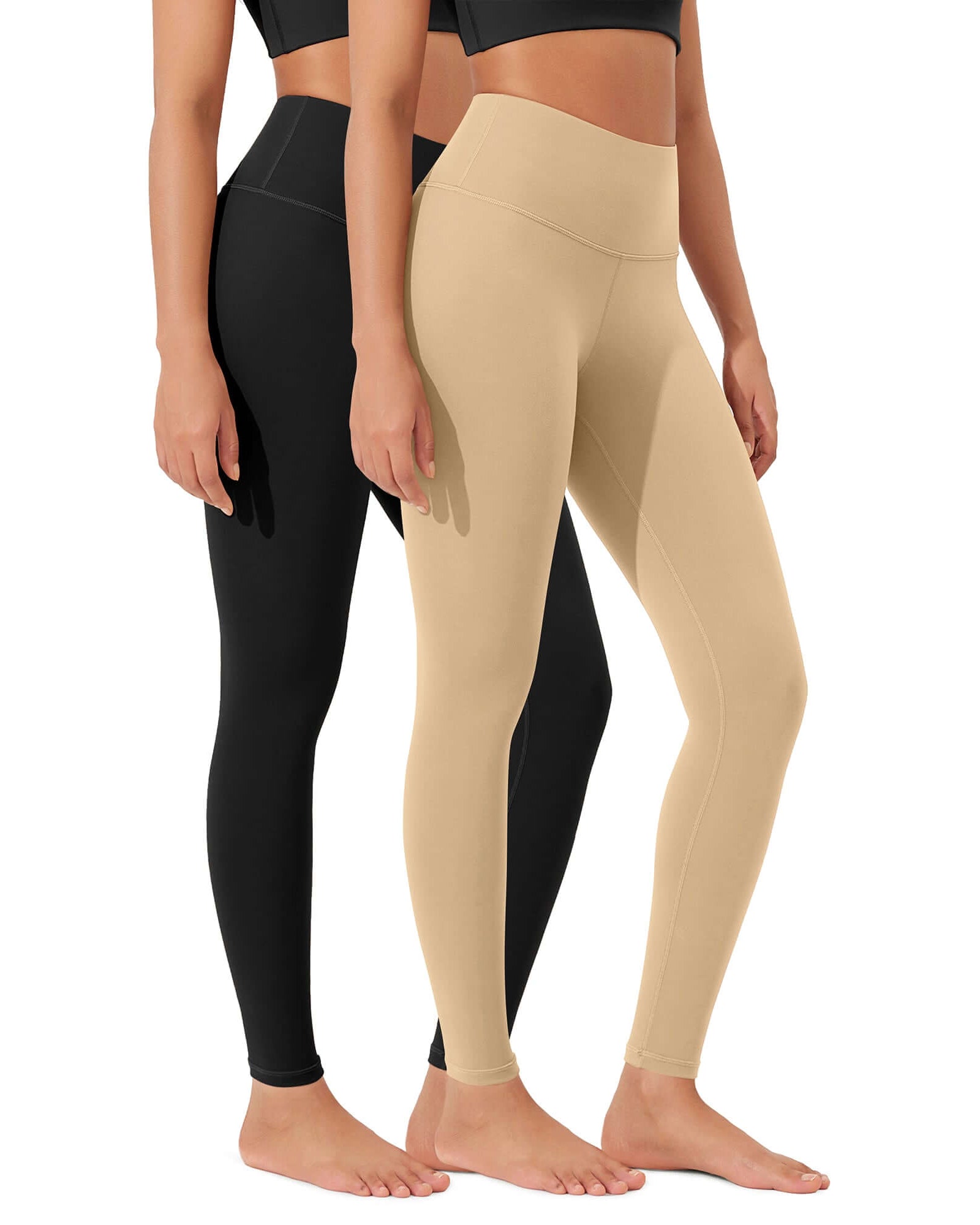 ODLEX 2-Pack 28 High Waist Workout Tummy Control Atheltic Leggings - ododos