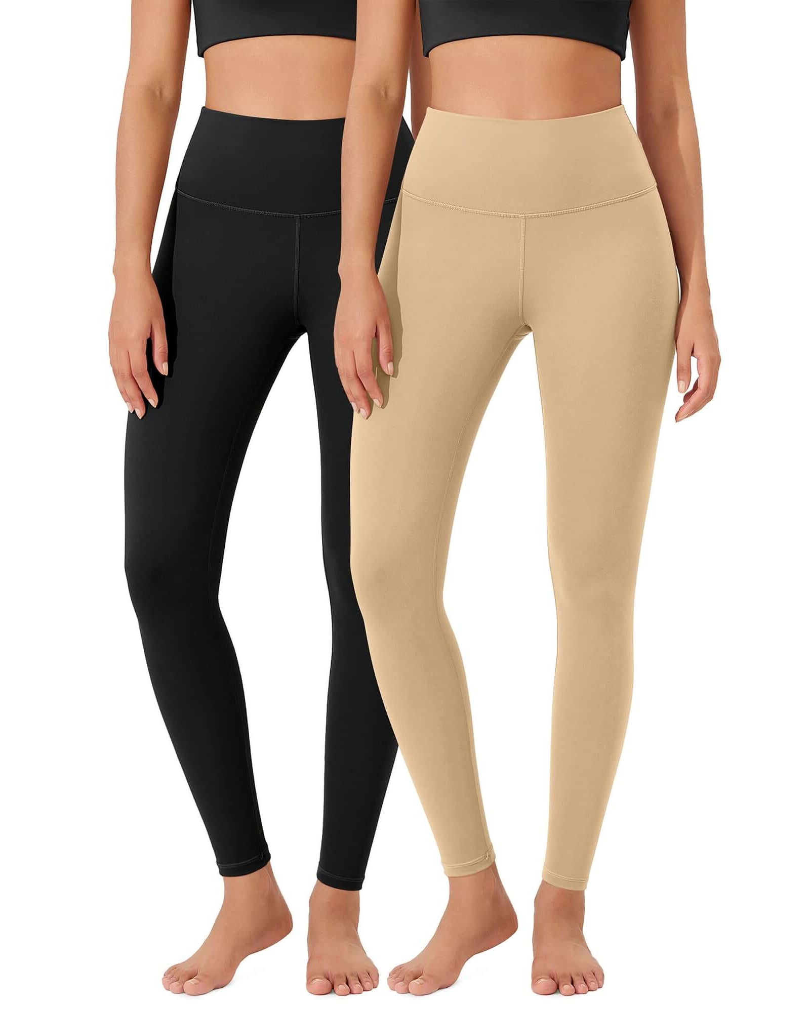 ODLEX 2-Pack 28 High Waist Workout Tummy Control Atheltic Leggings - ododos