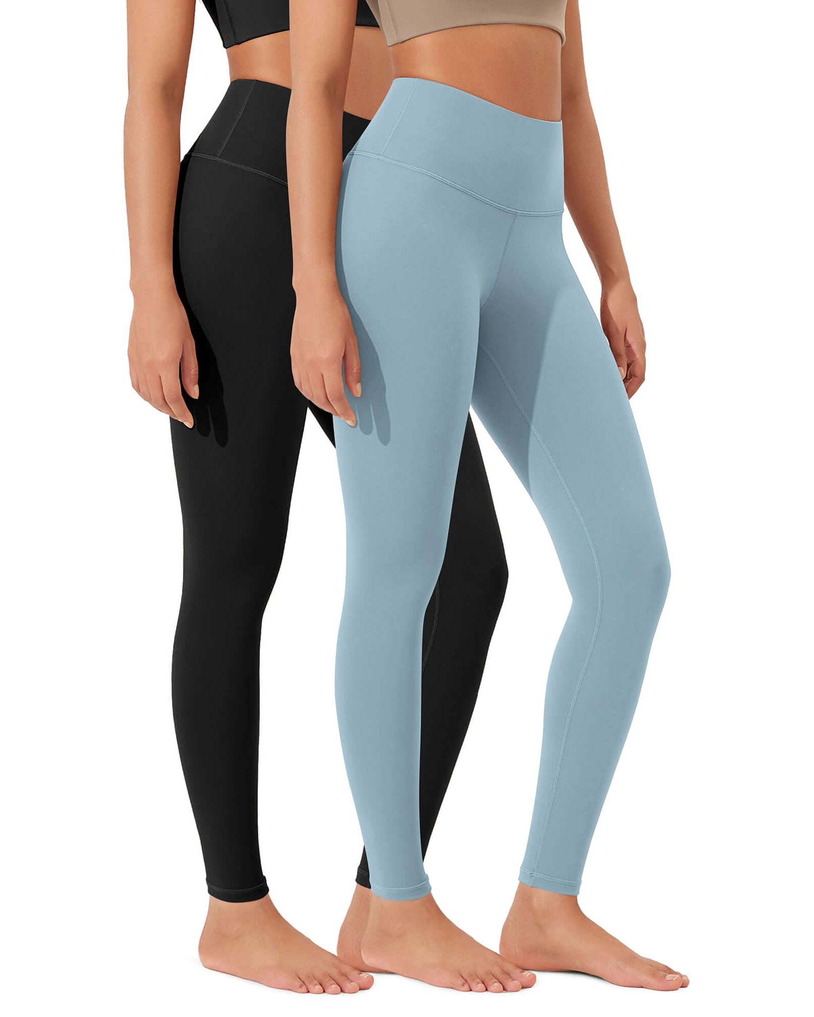 ODLEX 2-Pack 28 High Waist Workout Tummy Control Atheltic Leggings - ododos