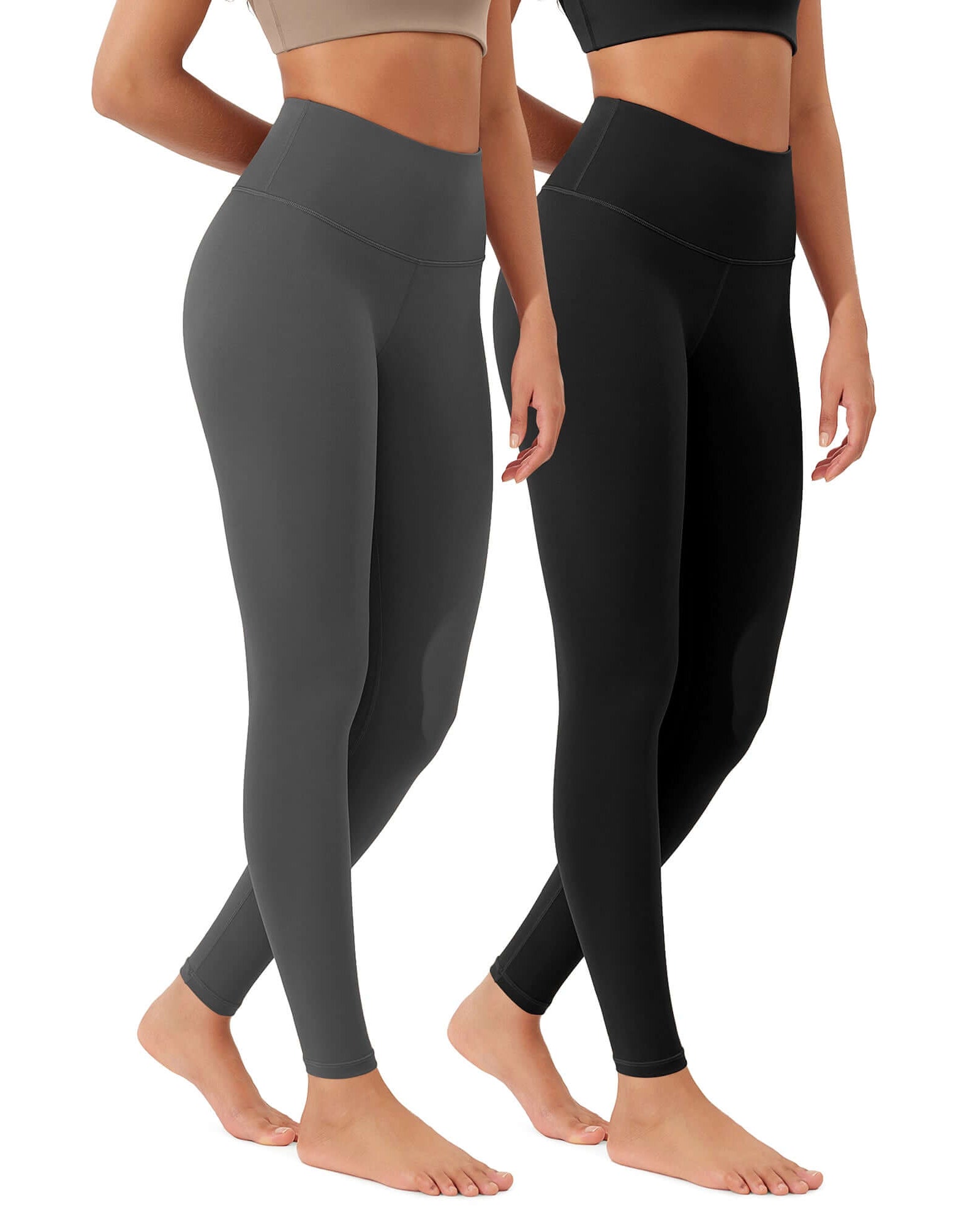 ODLEX 2-Pack 28 High Waist Workout Tummy Control Atheltic Leggings - ododos