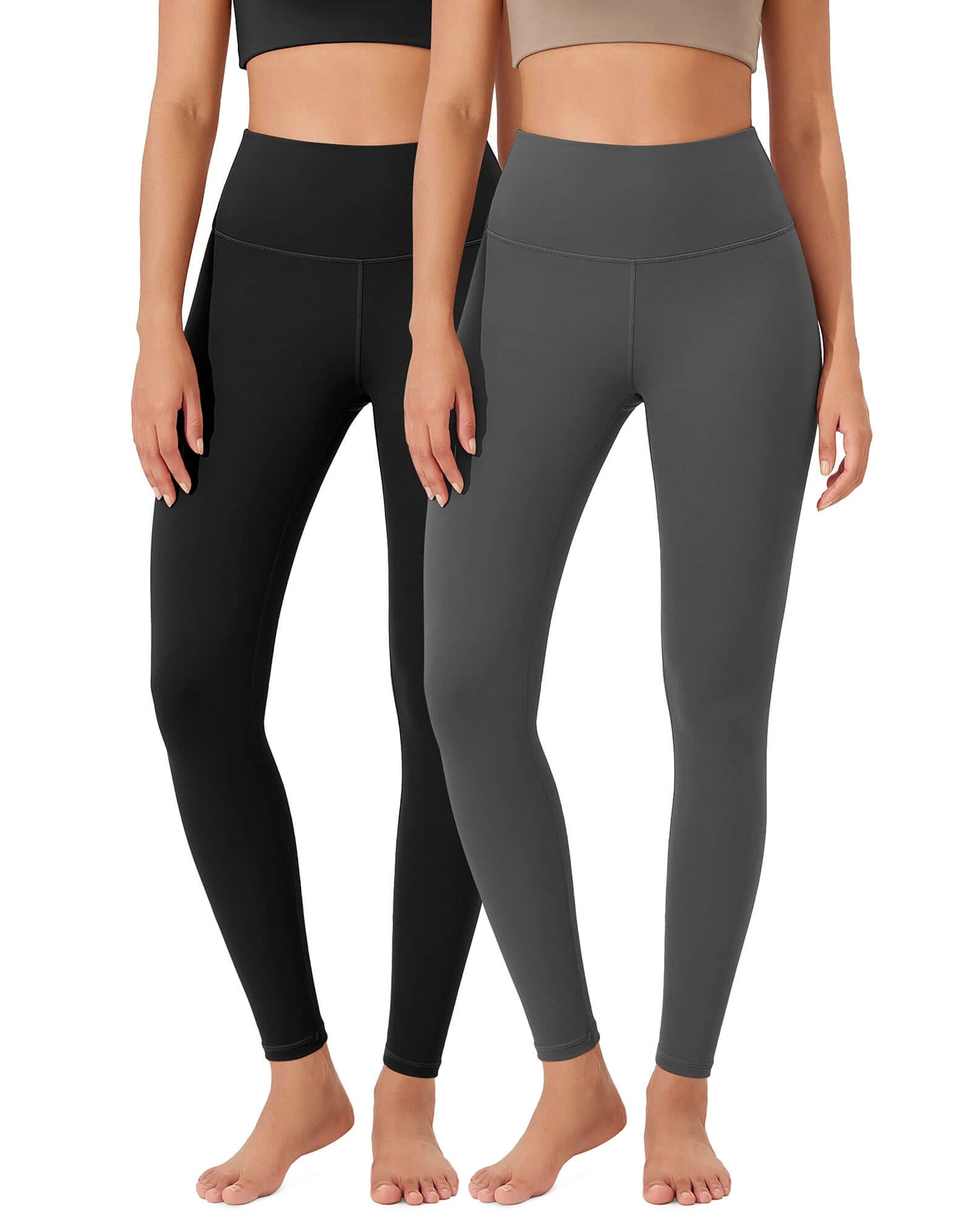 ODLEX 2-Pack 28 High Waist Workout Tummy Control Atheltic Leggings - ododos
